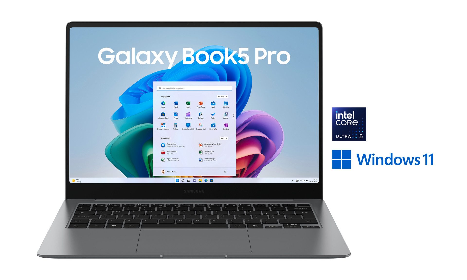 Samsung Galaxy Book5 Pro 14 (NP940X) Convertible Notebook (35,56 cm/14 Zoll, Intel Ultra 5 226V, ARC, 512 GB SSD)