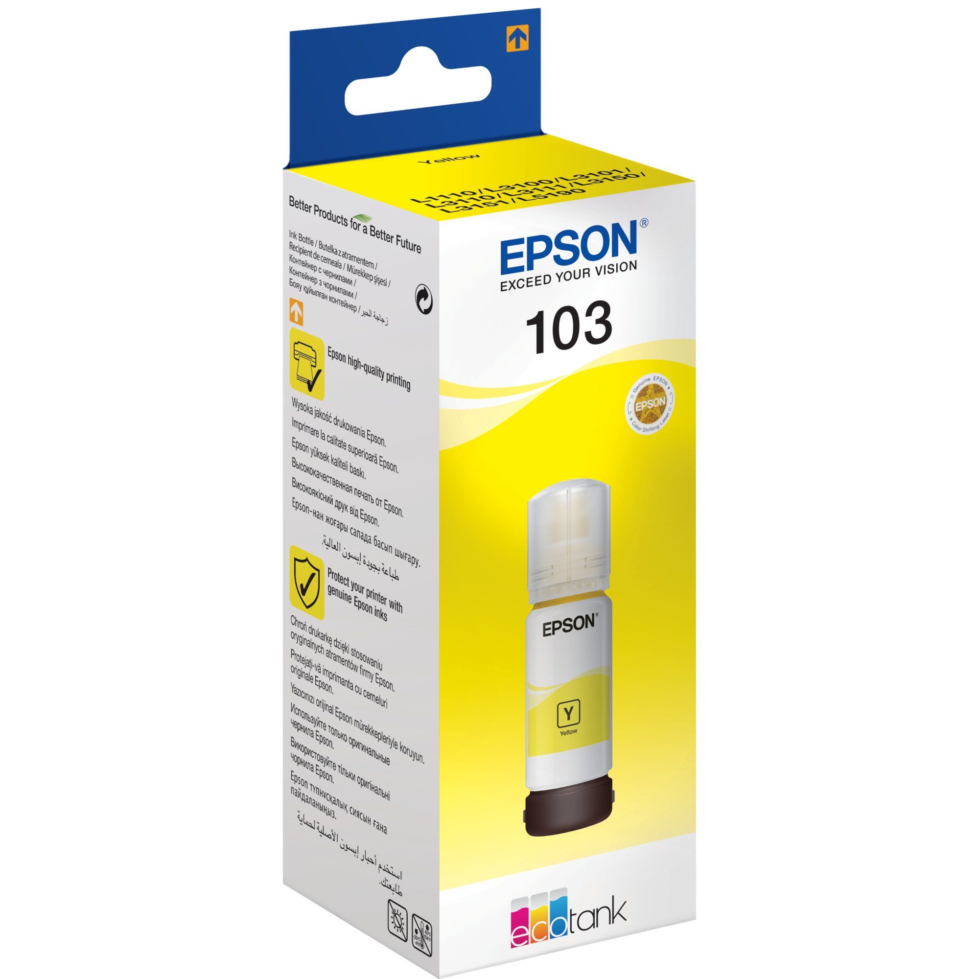 Epson Tonerkartusche Epson Tinte gelb 103 EcoTank (C13T00S44A10)