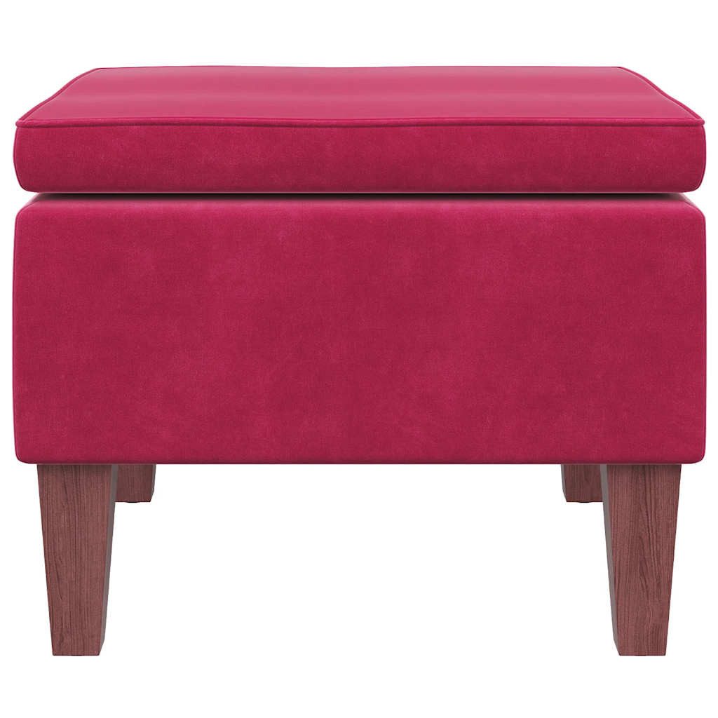 vidaXL Hocker Hocker mit Holzbeinen Weinrot Samt (1 St) günstig online kaufen