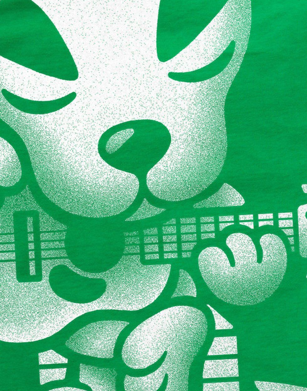 style3 Print-Shirt Herren T-Shirt Slider videospiel grün Gitarre switch animal horizons
