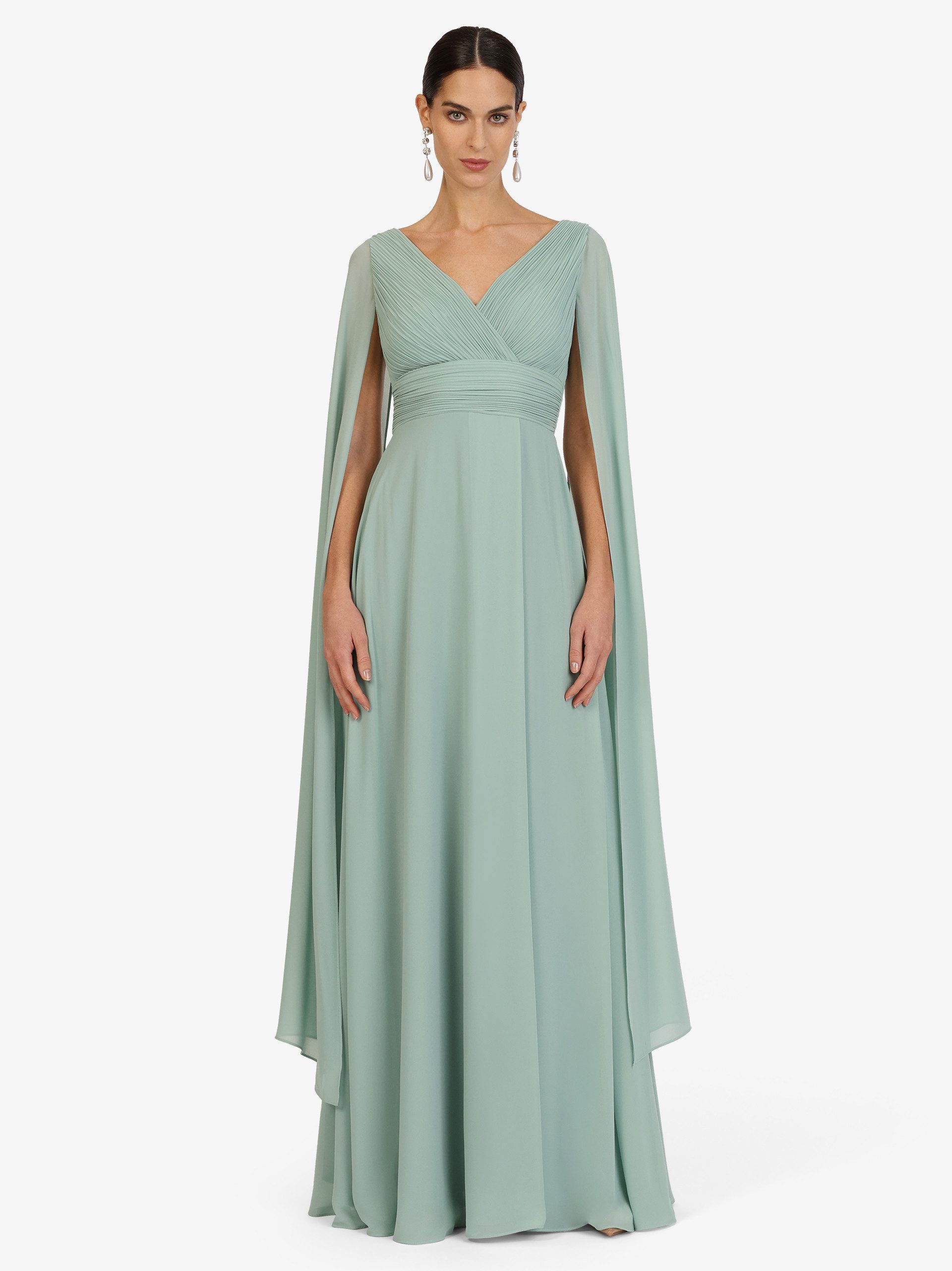 Kraimod Abendkleid mit fließenden Cape-Ärmeln günstig online kaufen