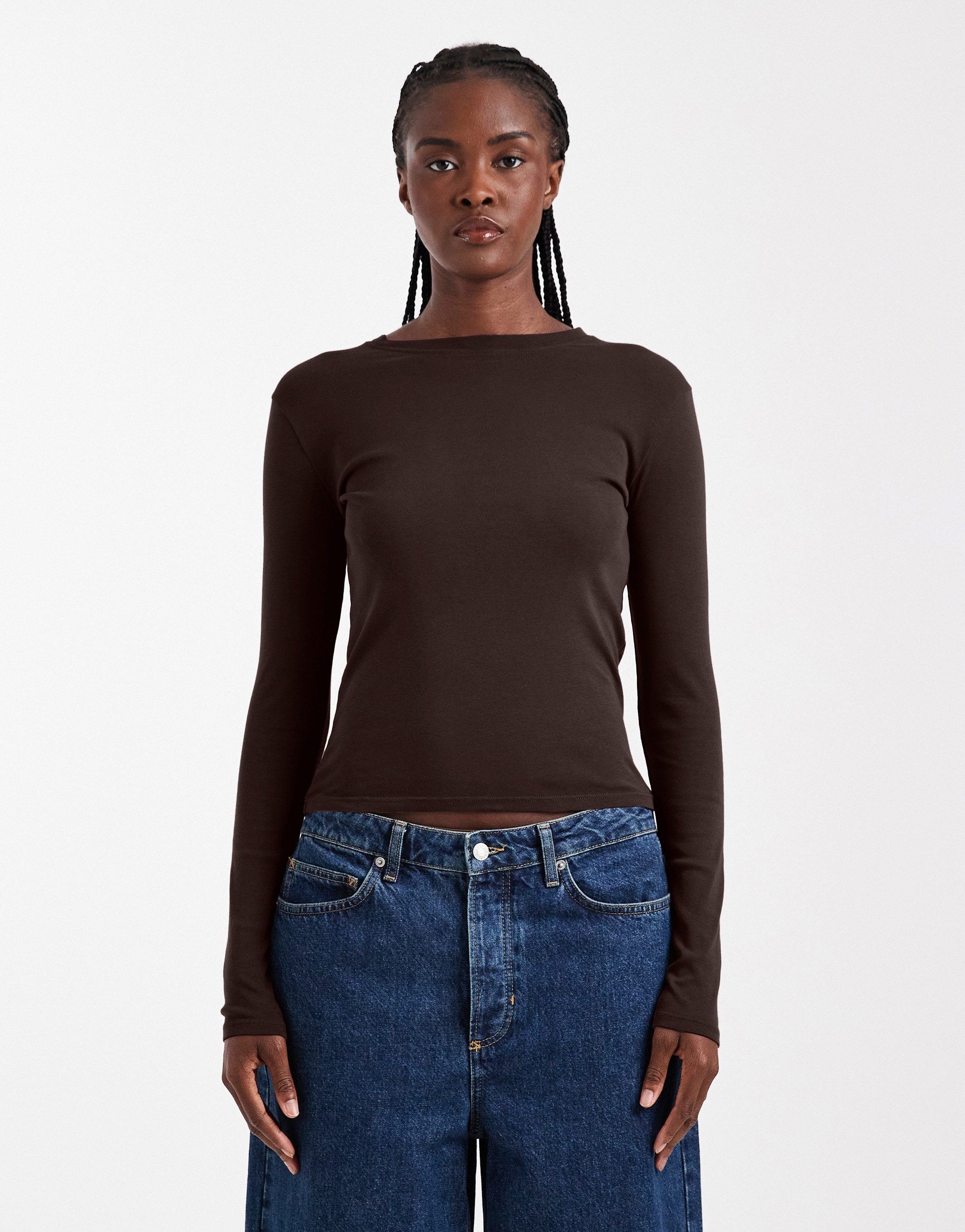 TOPSHOP Langarmshirt TSEVERYDAY LS TOP JRS NOOS Baumwolle, regular fit