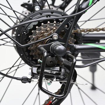 Myatu E-Bike 26 Zoll Elektrofahrrad Mountainbike mit 36V/12.5AH Abnehmbare Batterie, 6 Gang, Kettenschaltung