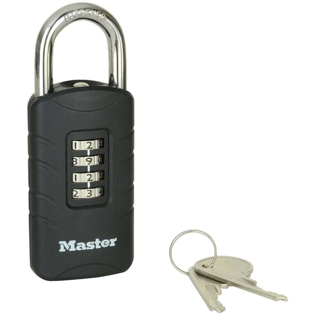 Master Lock Zahlenbügelschloss MASTER LOCK Zahlensschloss mit Sicherheitsnotschlüssel