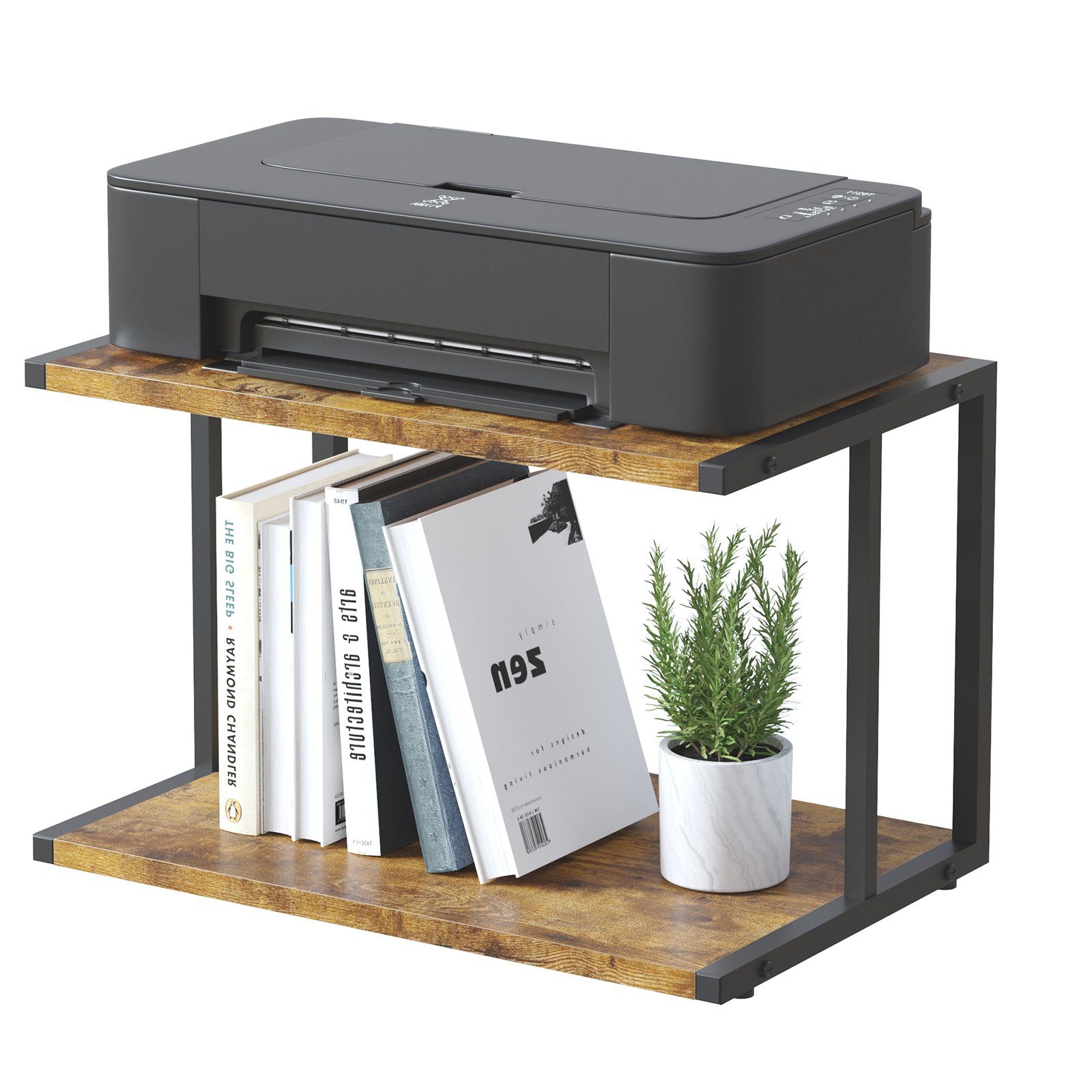 Dripex Druckertisch Druckerständer 2 Ebene Druckerhalter Regal für Drucker Fax
