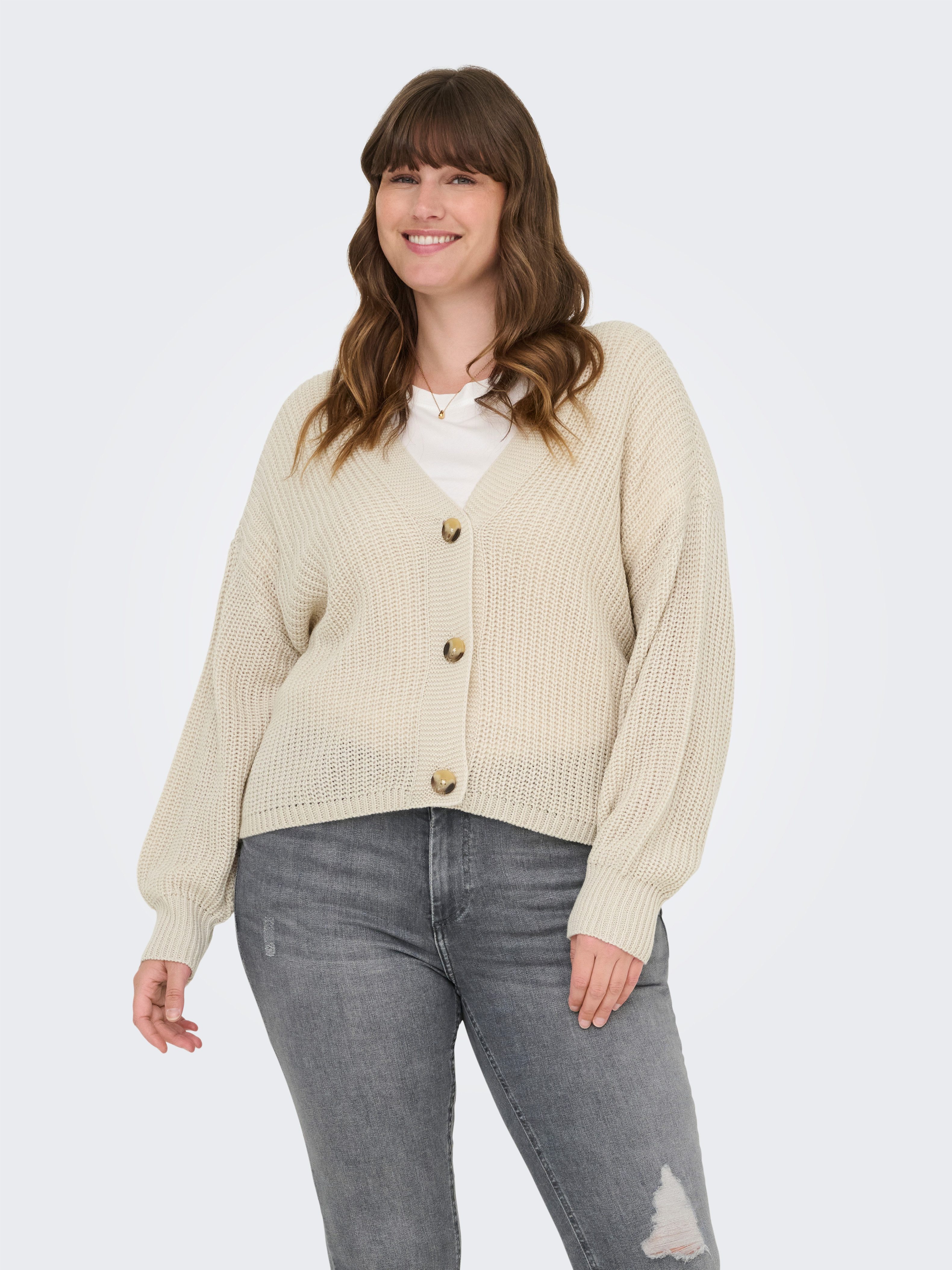 ONLY CARMAKOMA Strickjacke CARCAROL NICE L/S günstig online kaufen