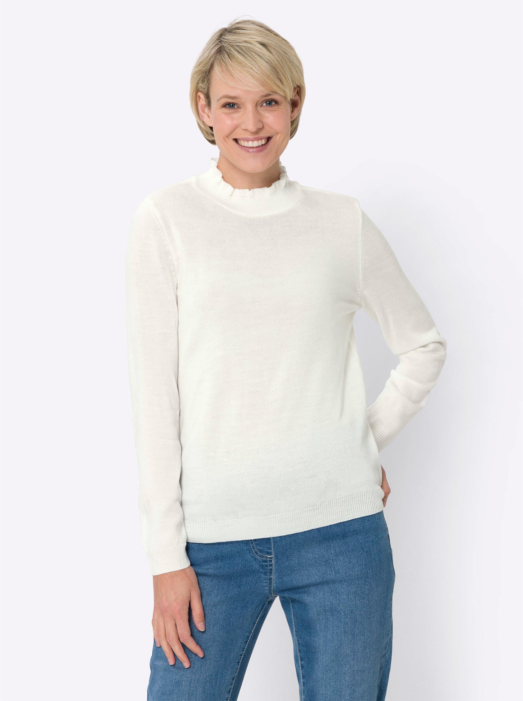 an! Strickpullover Sieh ecru