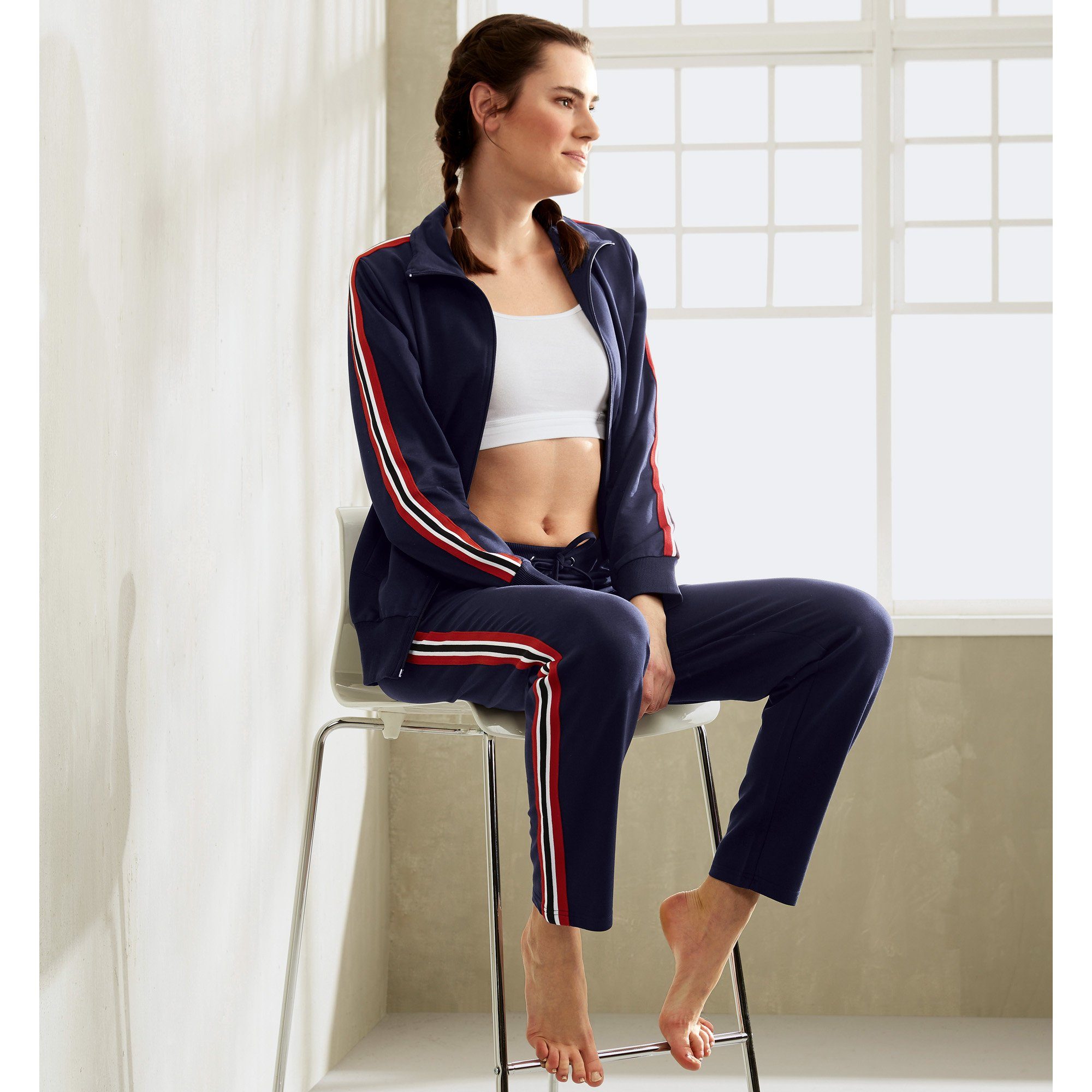 Erwin Müller Jogginghose Damen-Freizeithose, lang Uni