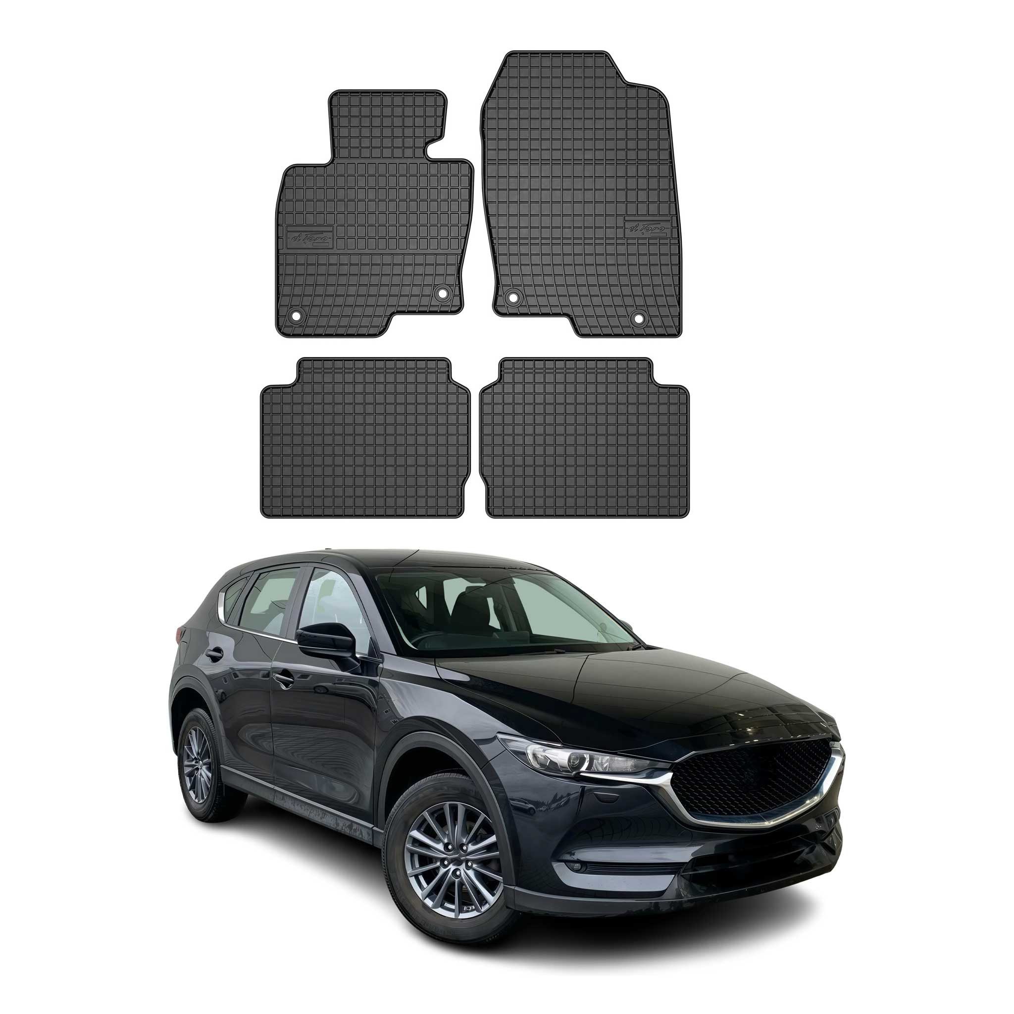 OMAC Auto-Fußmatten für Mazda CX-5 KF 2017-2025 Gummimatten Schwarz 4 tlg (4 St), für Mazda CX-5 KF 2017-2025 Mazda CX-5 KF 2017-2025, Antirutsch,Wasserfest,Einfache Installation