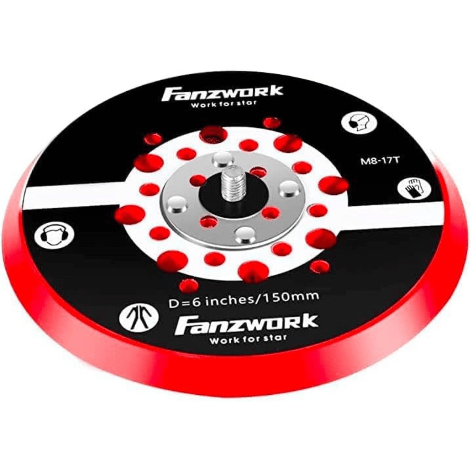 Fanzwork Schleifteller FANZWORK Klett-Schleifteller Ø 150mm, 5/16 Zoll UNF Außengewinde