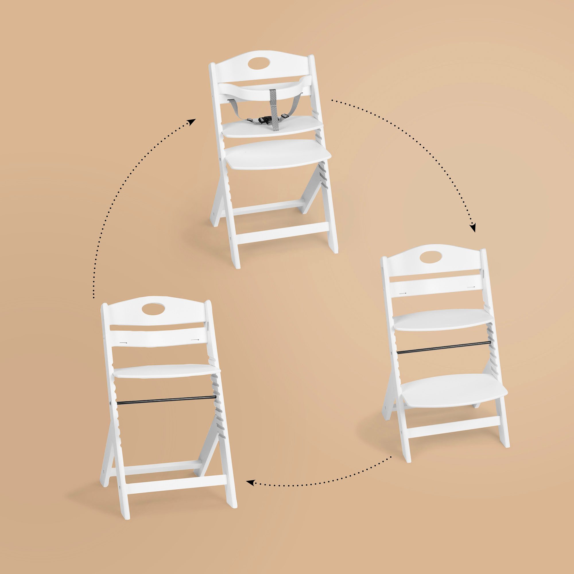 BabyGo Hochstuhl Family, white