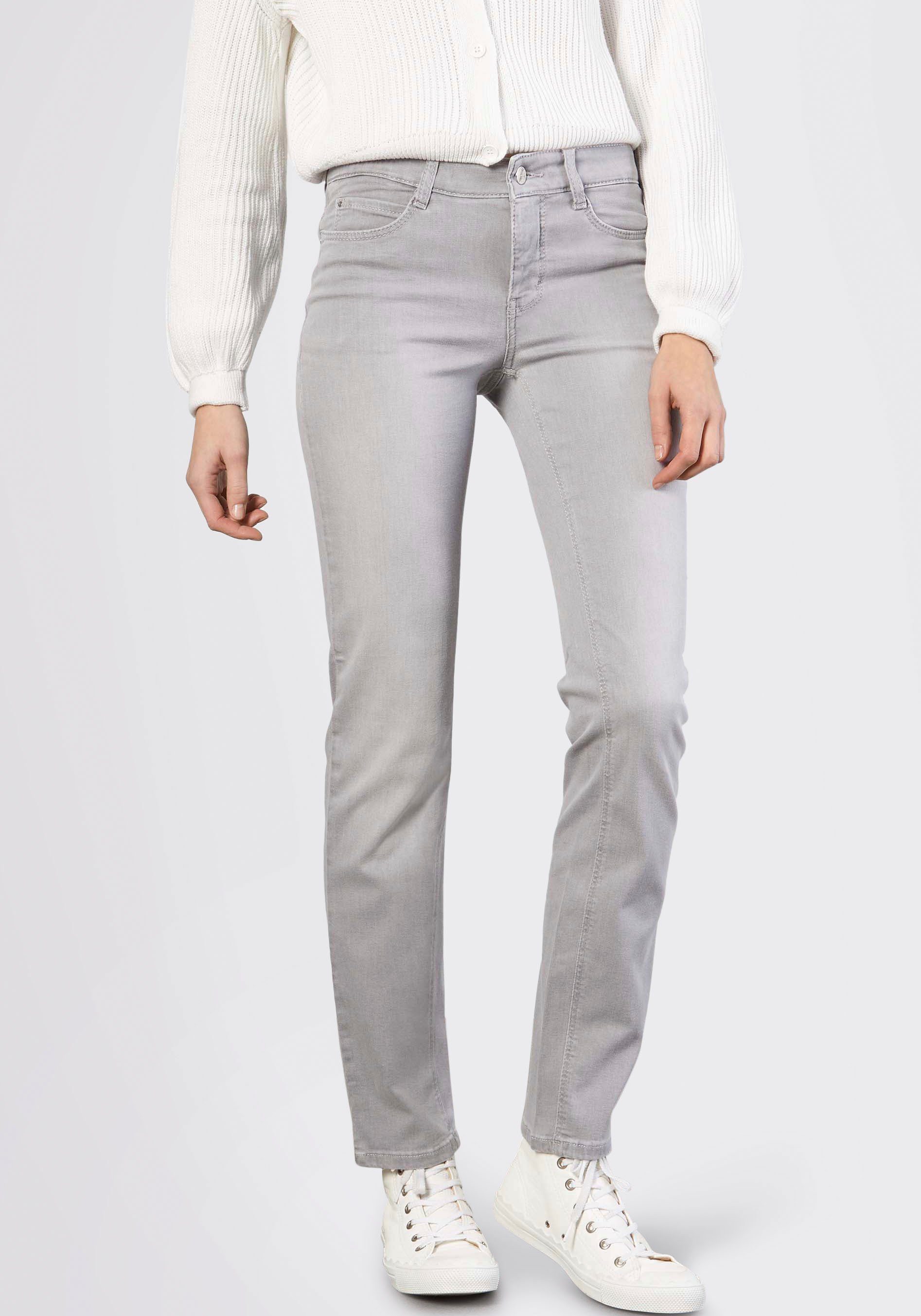 Stretch-Jeans den grey Sitz MAC Dream light mit für silver perfekten Stretch