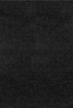 Hochflor-Teppich UNI CHIC 2305, Surya, rechteckig, Höhe: 37 mm, Flauschig, Langflor, Wohnzimmer Flurteppich, Schwarz