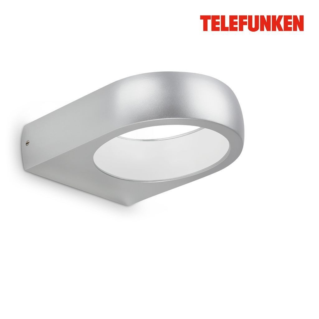 Telefunken Außen-Wandleuchte 320204TF, LED fest integriert, 2700K - Extra-Warmweiß, Wand Außenleuchte IP44 4000K 680lm 6,5W