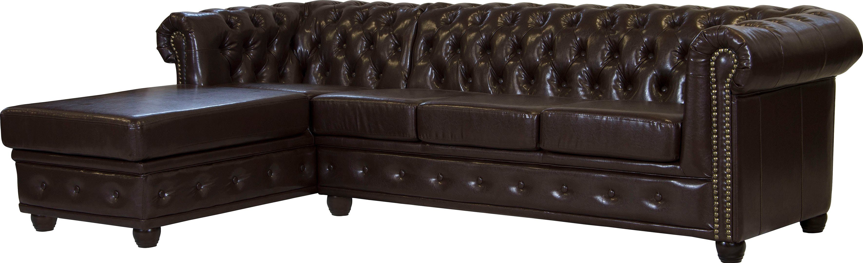Home affaire Chesterfield-Sofa Rysum L-Form, Chesterfield-Optik günstig online kaufen