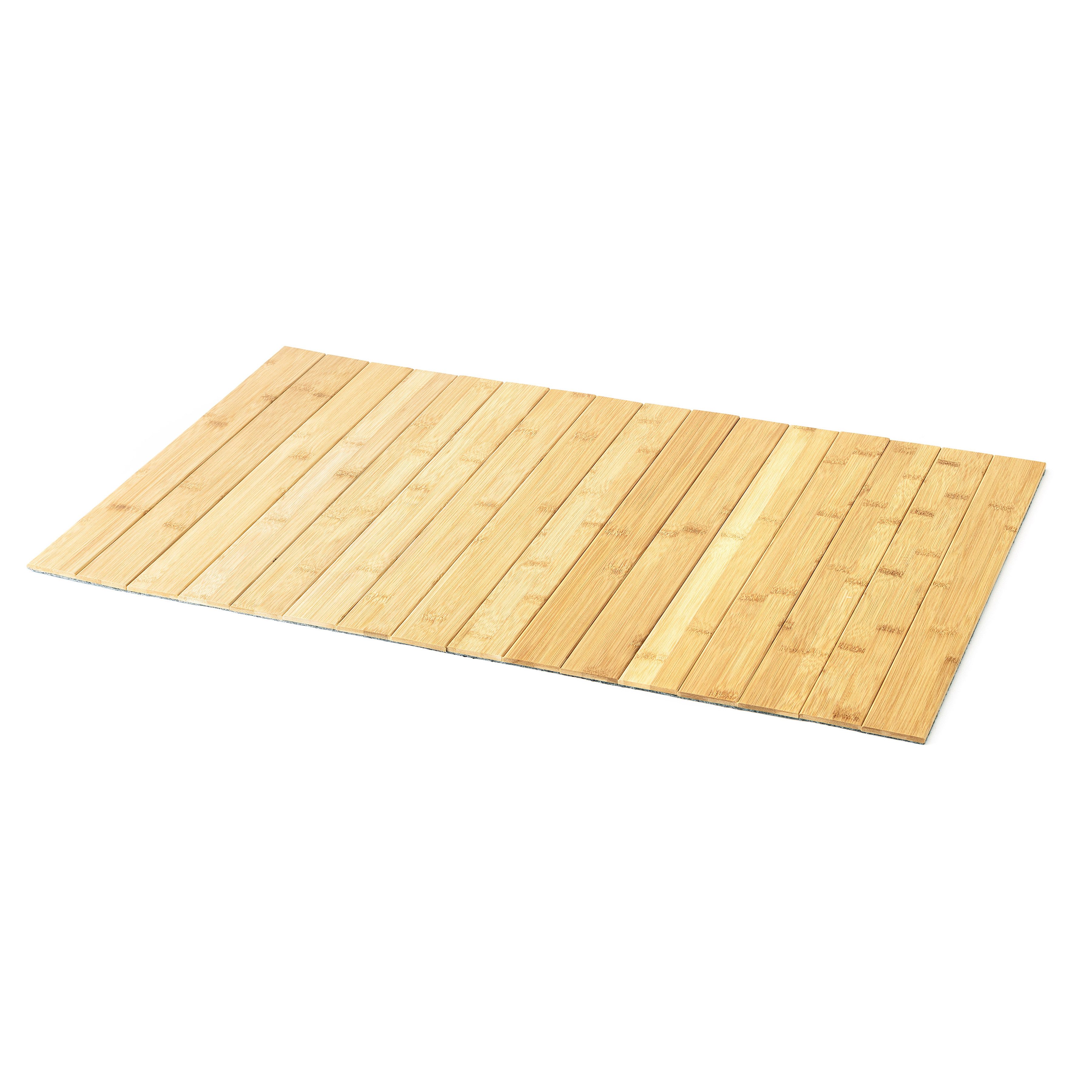 HomeBee Badematte Badematte aus Bambus rutschfest, Höhe 7 mm, Rutschfest, F günstig online kaufen