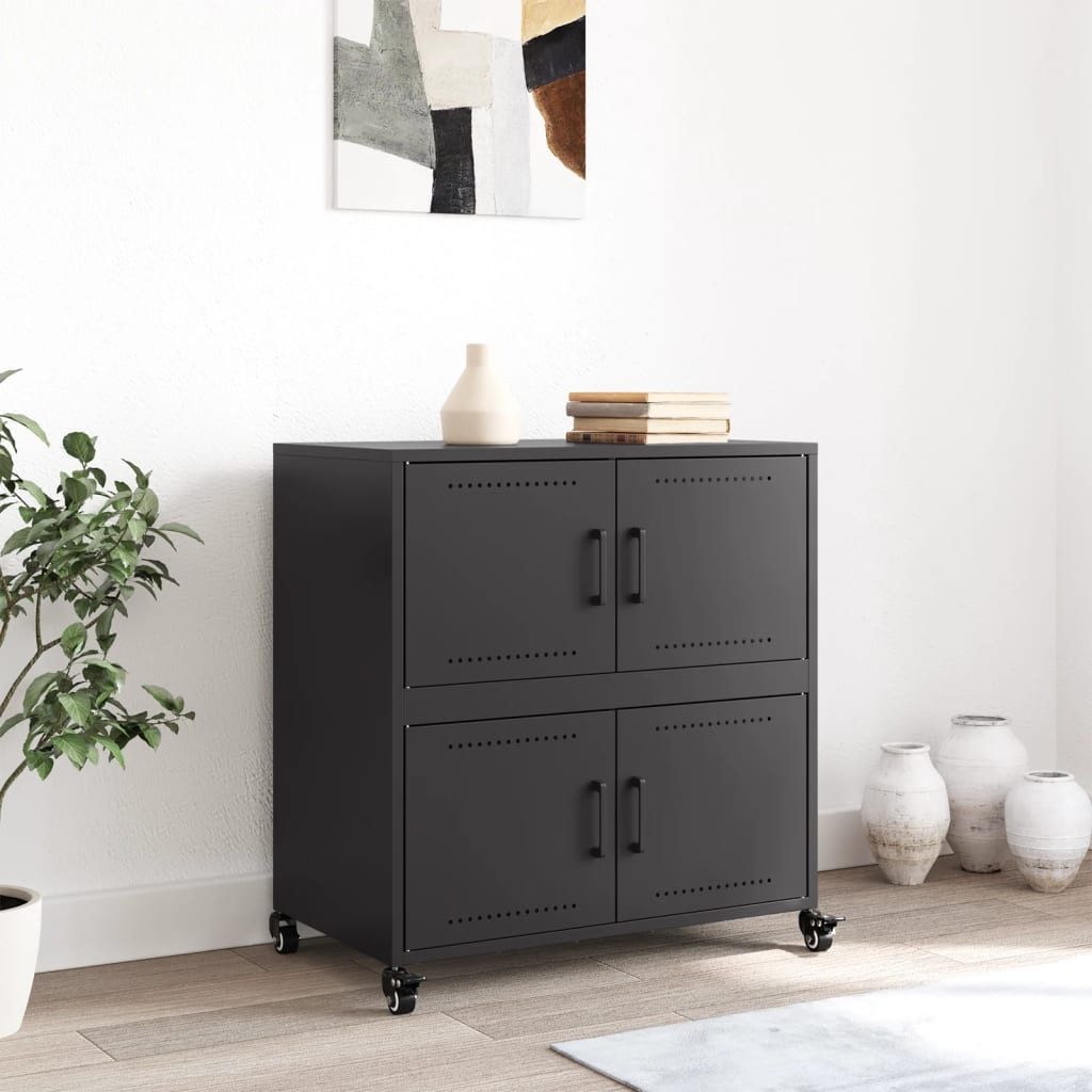 vidaXL Sideboard Sideboard Schwarz 68x39x72 cm günstig online kaufen