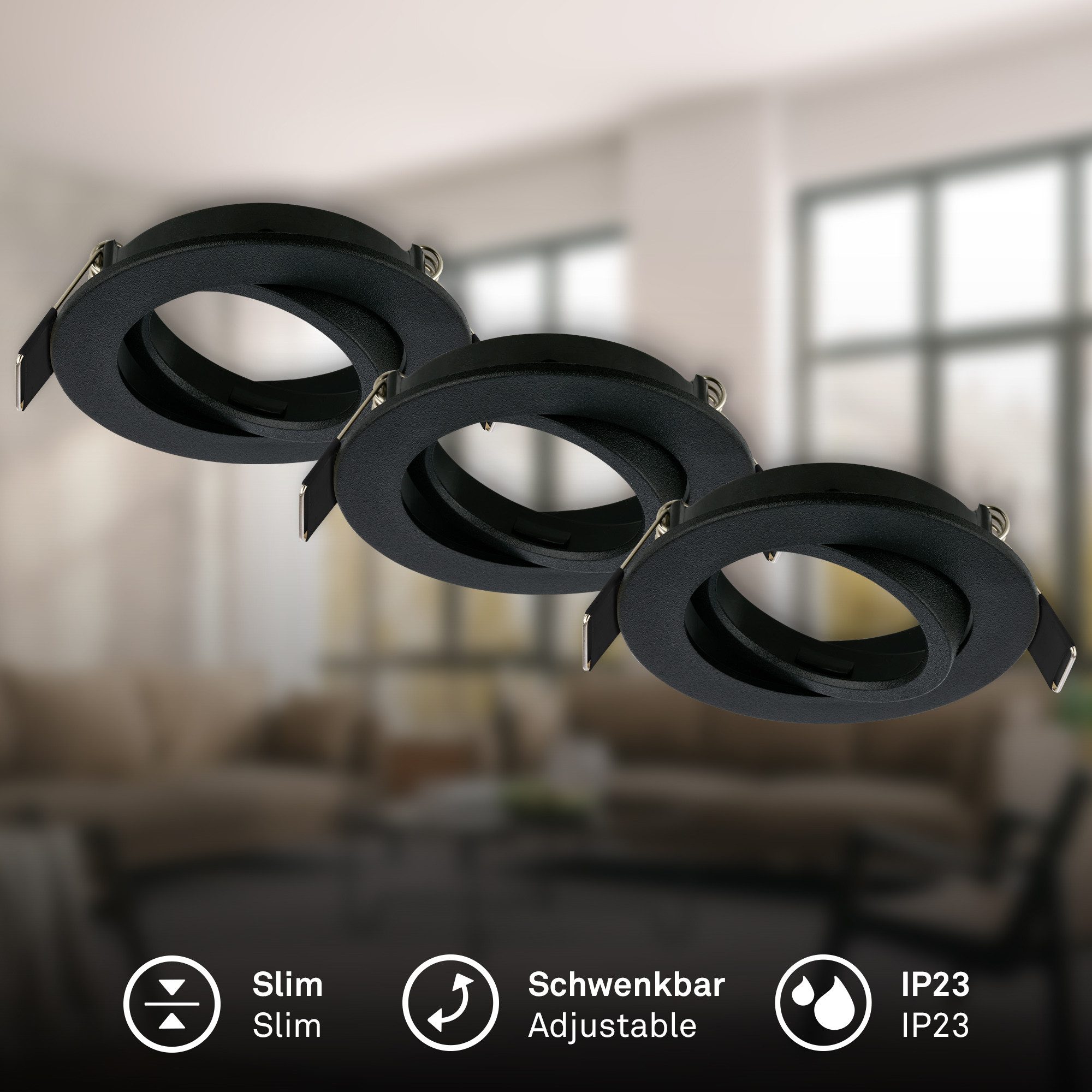 Briloner Leuchten Einbauleuchte BIWA, ohne Leuchtmittel, LED fest integriert, ohne Leuchtmittel