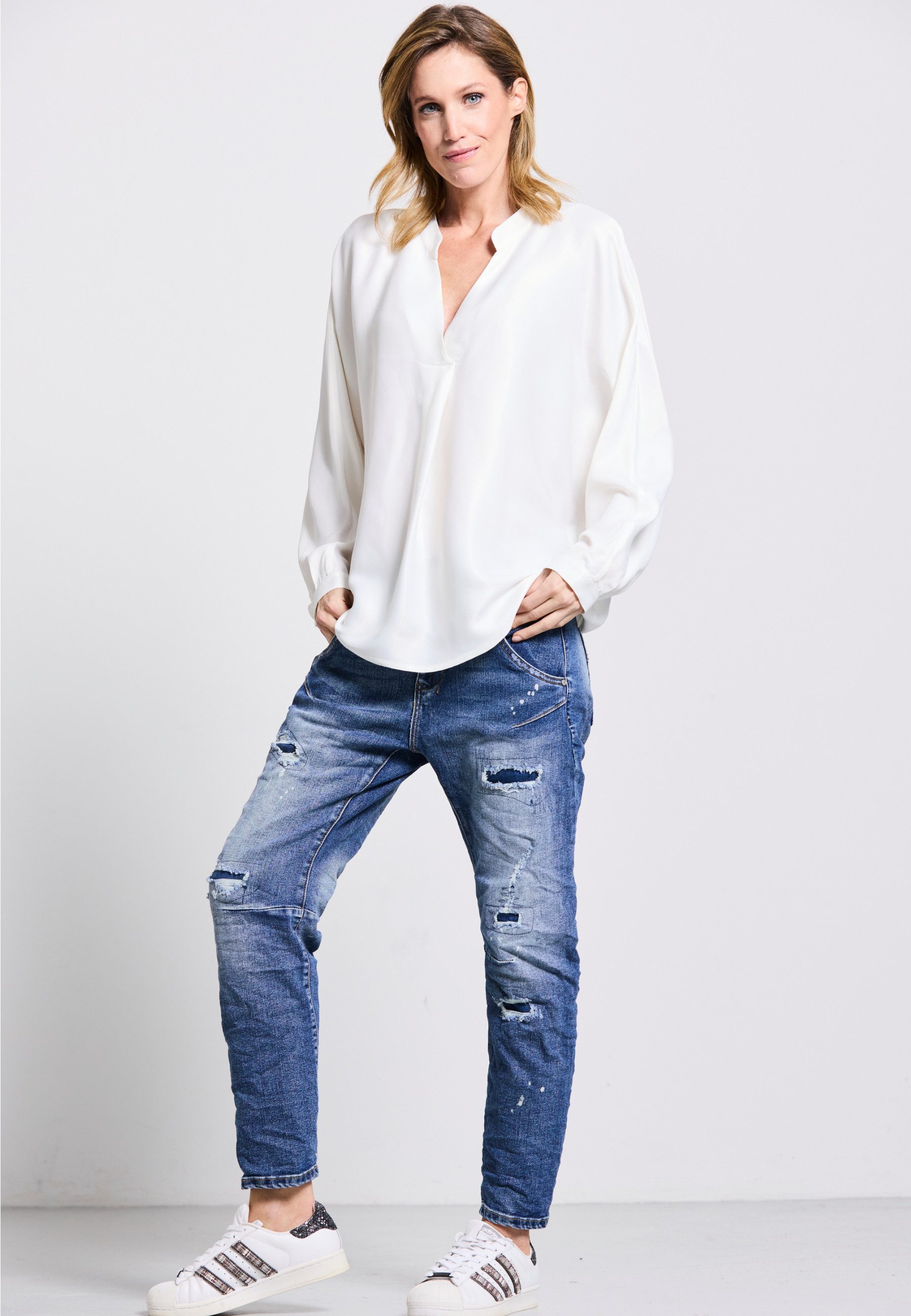Satinbluse PURE ELEGANCE