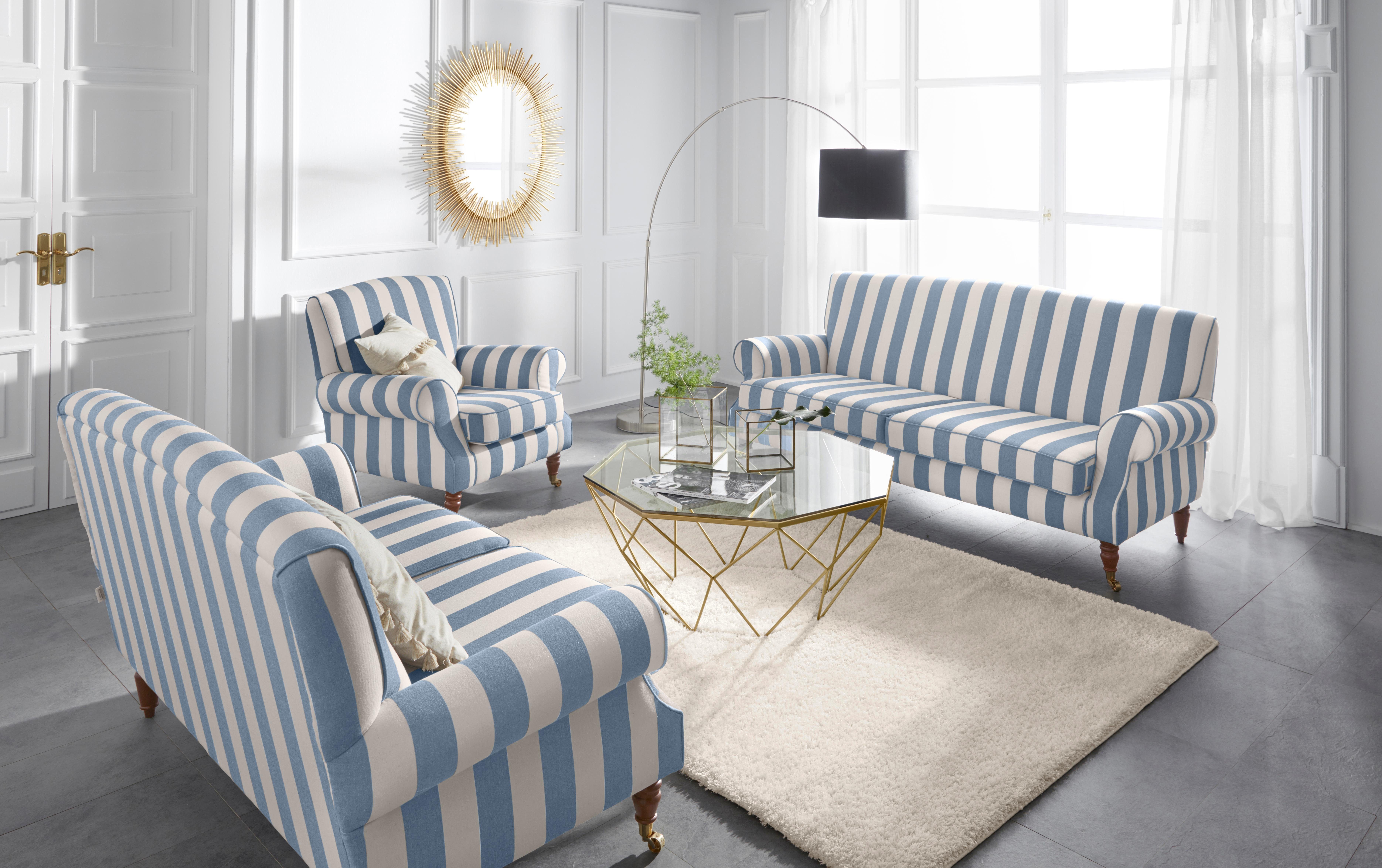 Home affaire 2-Sitzer Rennes, in Samtoptik oder Baumwoll-Mix