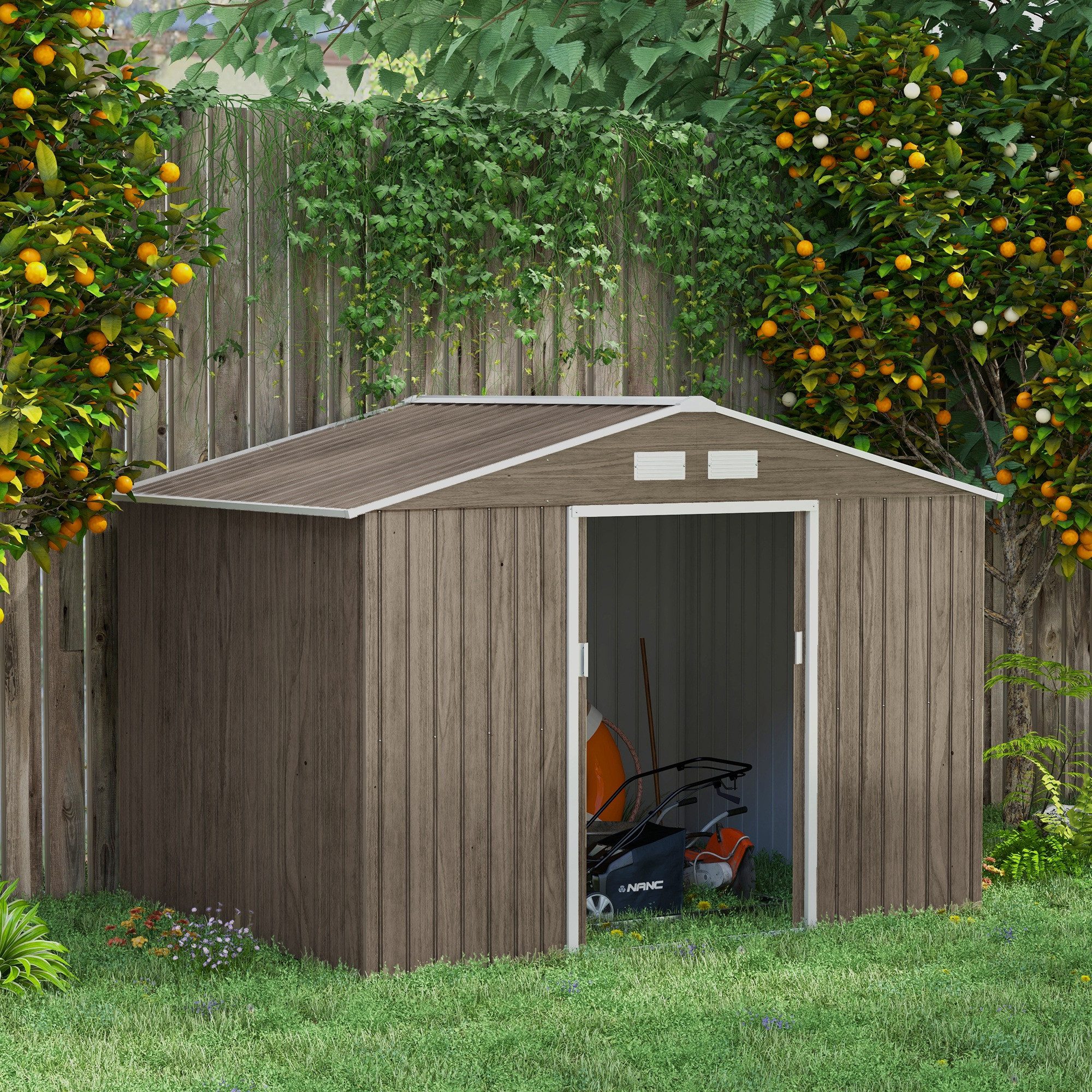 Outsunny Gerätehaus 4,9 m², mit Pultdach, günstig online kaufen