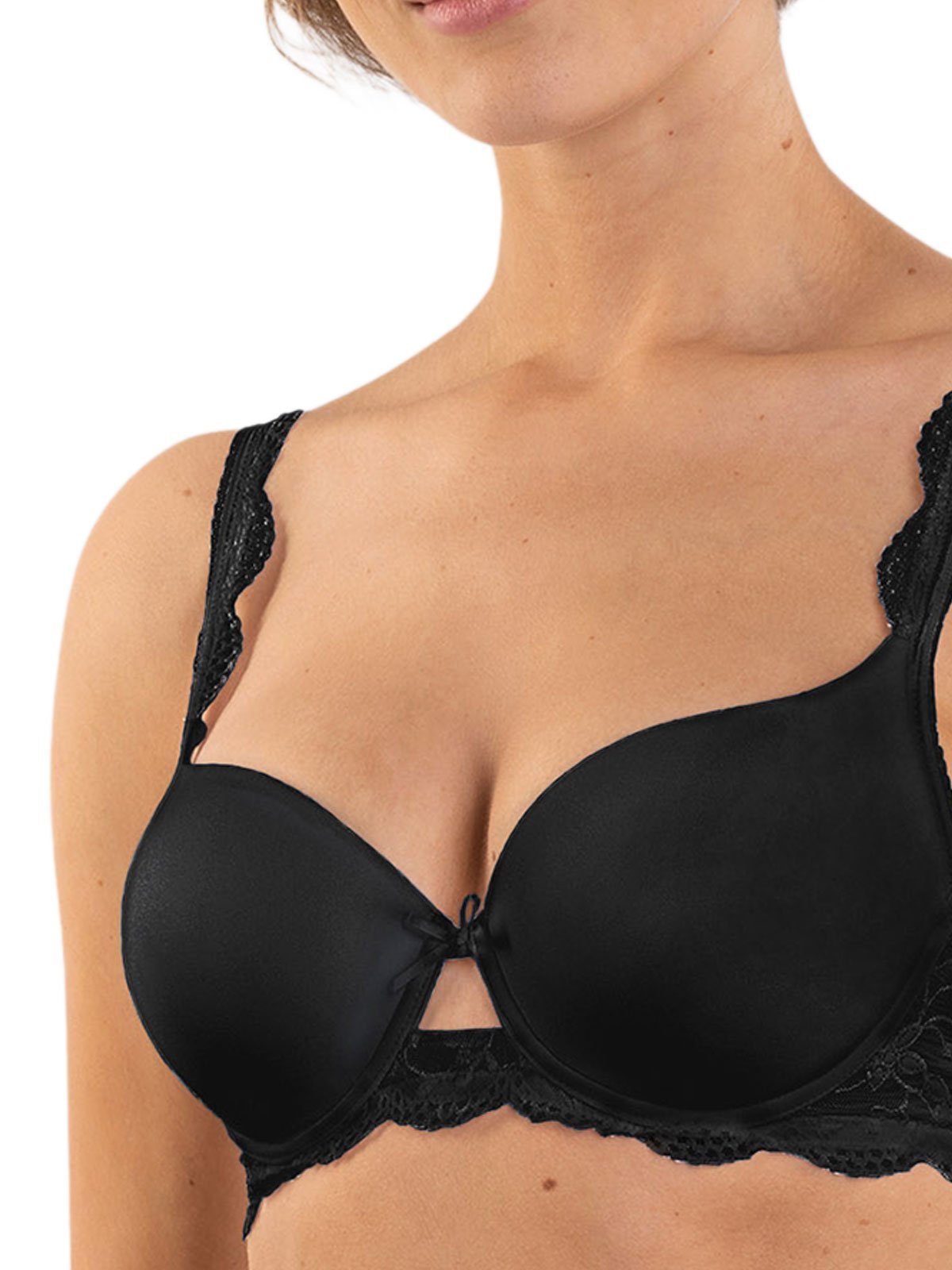 Nina Von C. Dirndl-BH Push Up Dirndl BH Silver Edition (Stück, 1-tlg) weiche Push Up-Schale, Rückensteg aus tüllverstärkter Stickereispitze