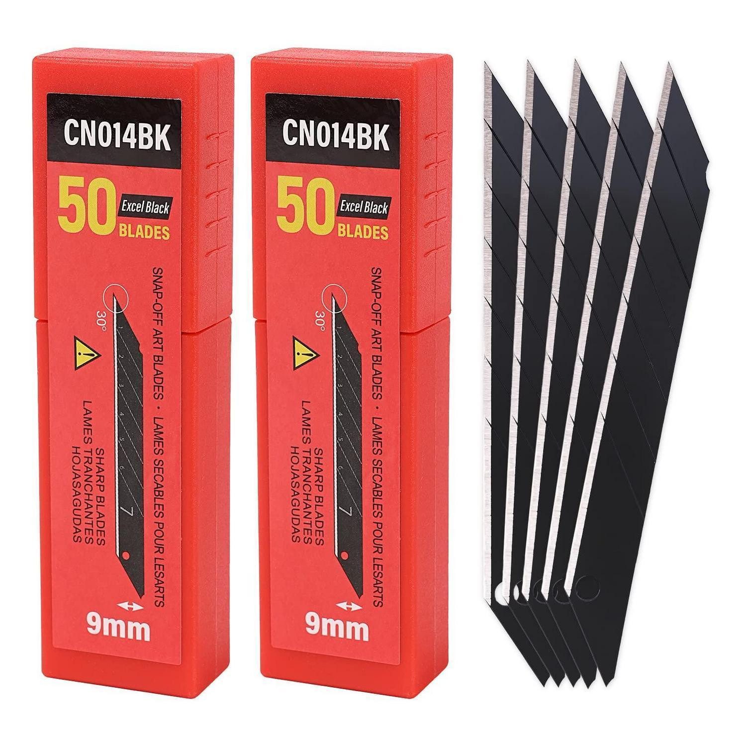 LuxusKollektion Cuttermesser Cuttermesser 9mm 30 Grad 100 Stück