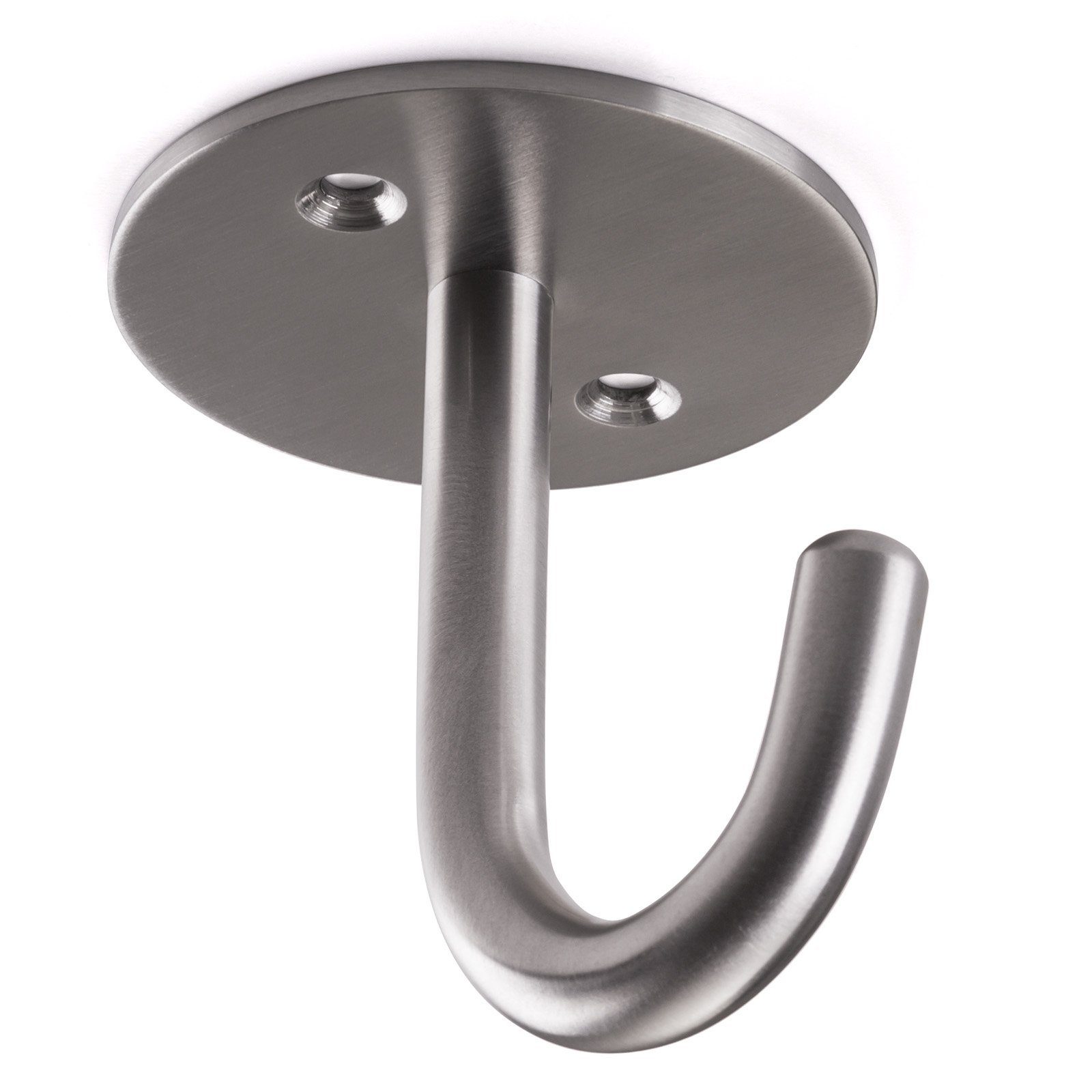 SO-TECH® Garderobenhaken Unterbauhaken NELE, echt Edelstahl massiv (1 St), 1-facher Haken, 60 x 70 mm, 1 Stück inkl. Schrauben