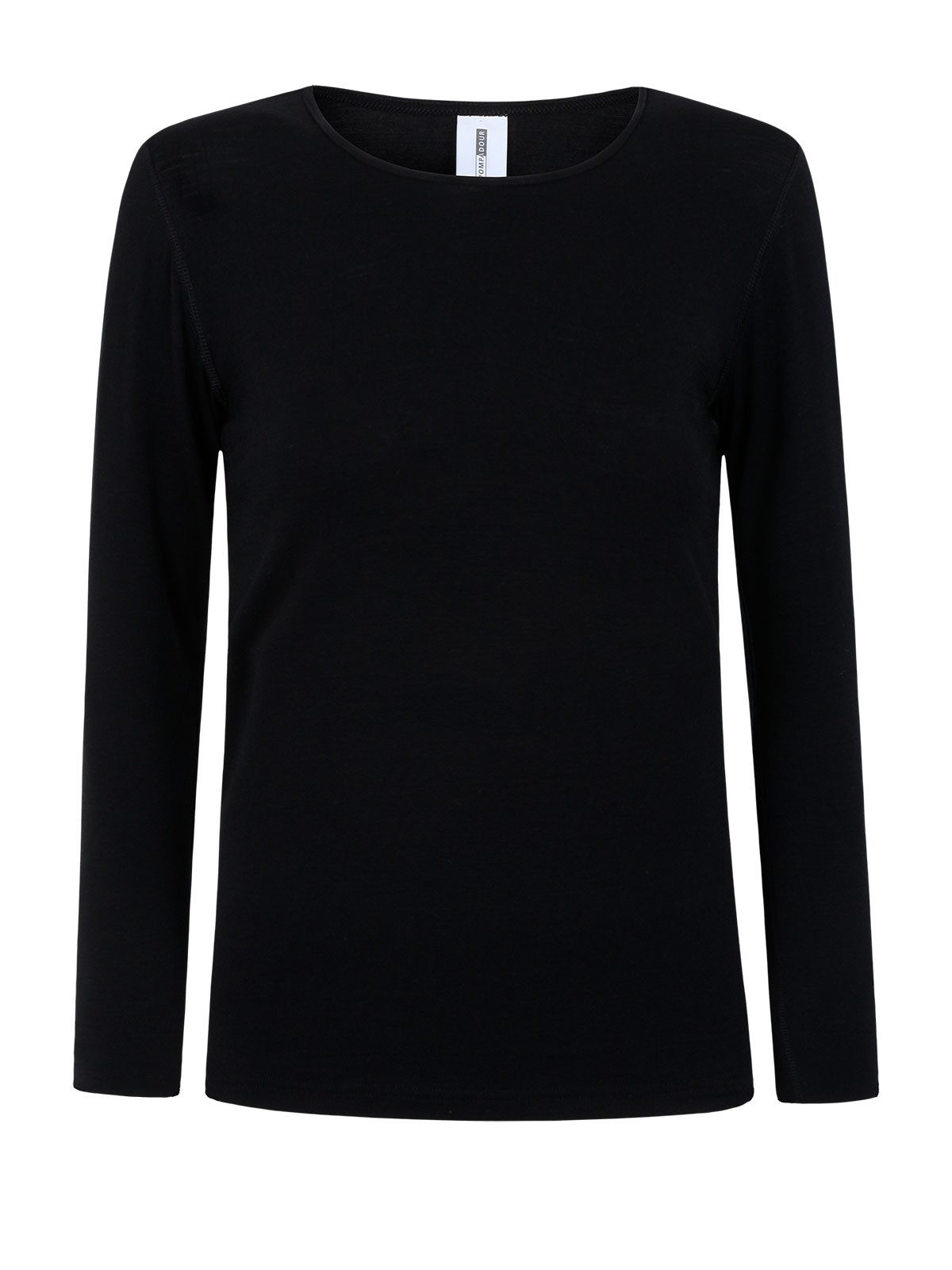 Pompadour Unterhemd Damen langarm Shirt Merino Wolle (Stück, 1-St) -