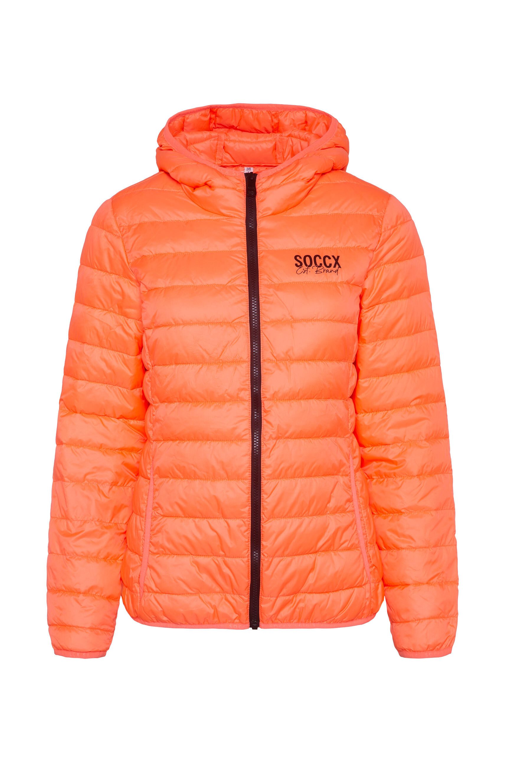 SOCCX Outdoorjacke mit elastischem Saumabschluss
