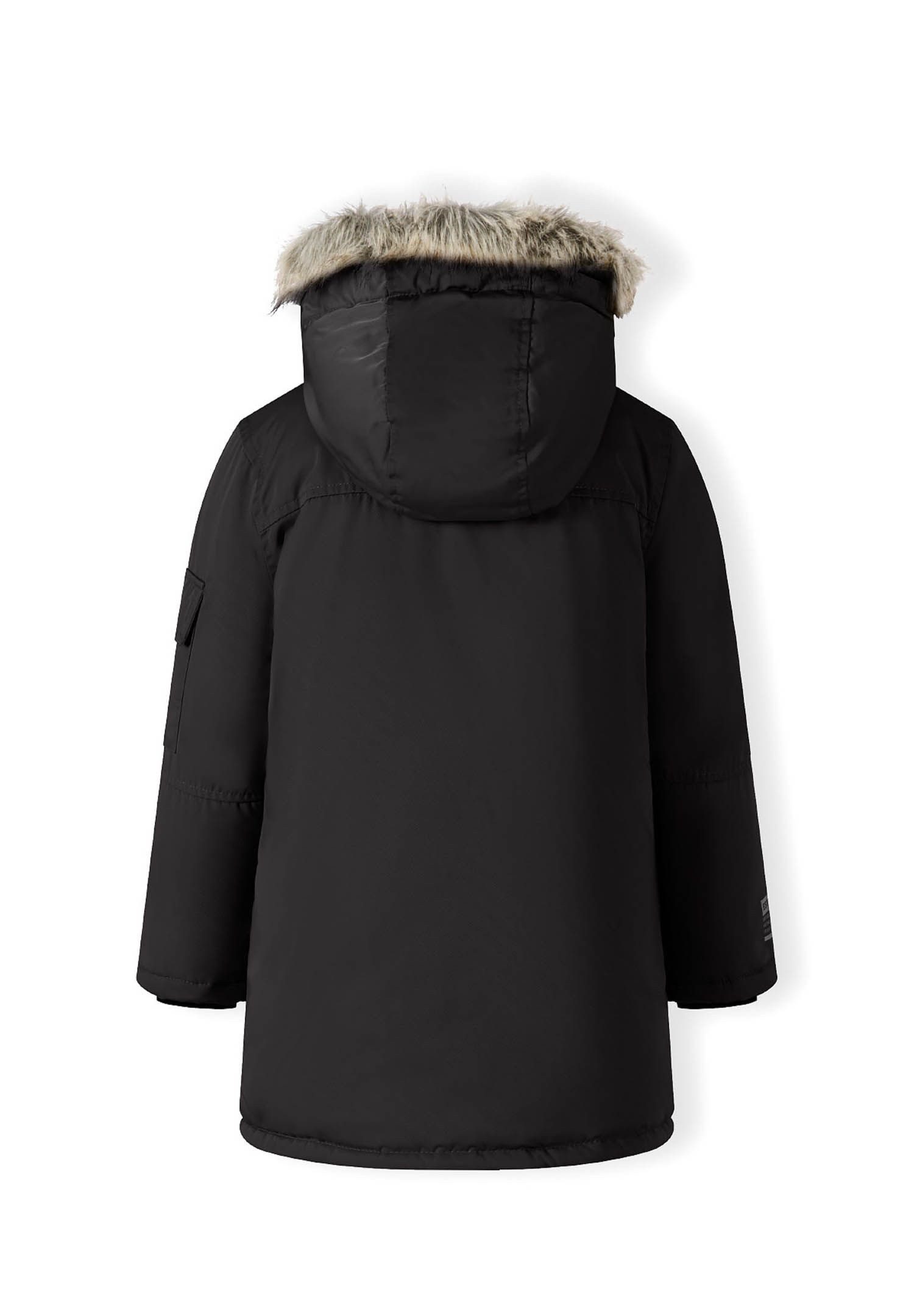 MINOTI Parka Längere Jacke mit Kapuze mit Kunstfellbesatz  (2y-14y)