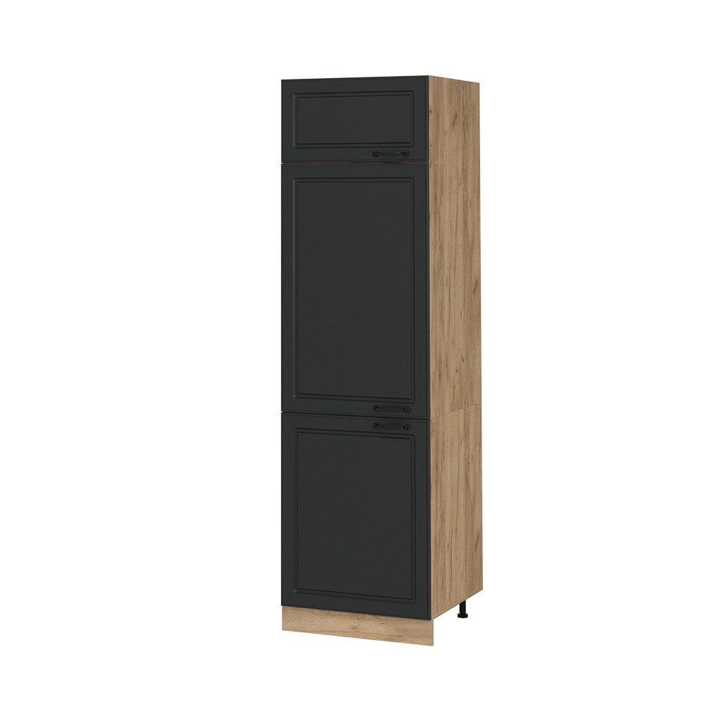 Vicco Kühlumbauschrank R-Line, Anthrazit Landhaus/Goldkraft Eiche, günstig online kaufen