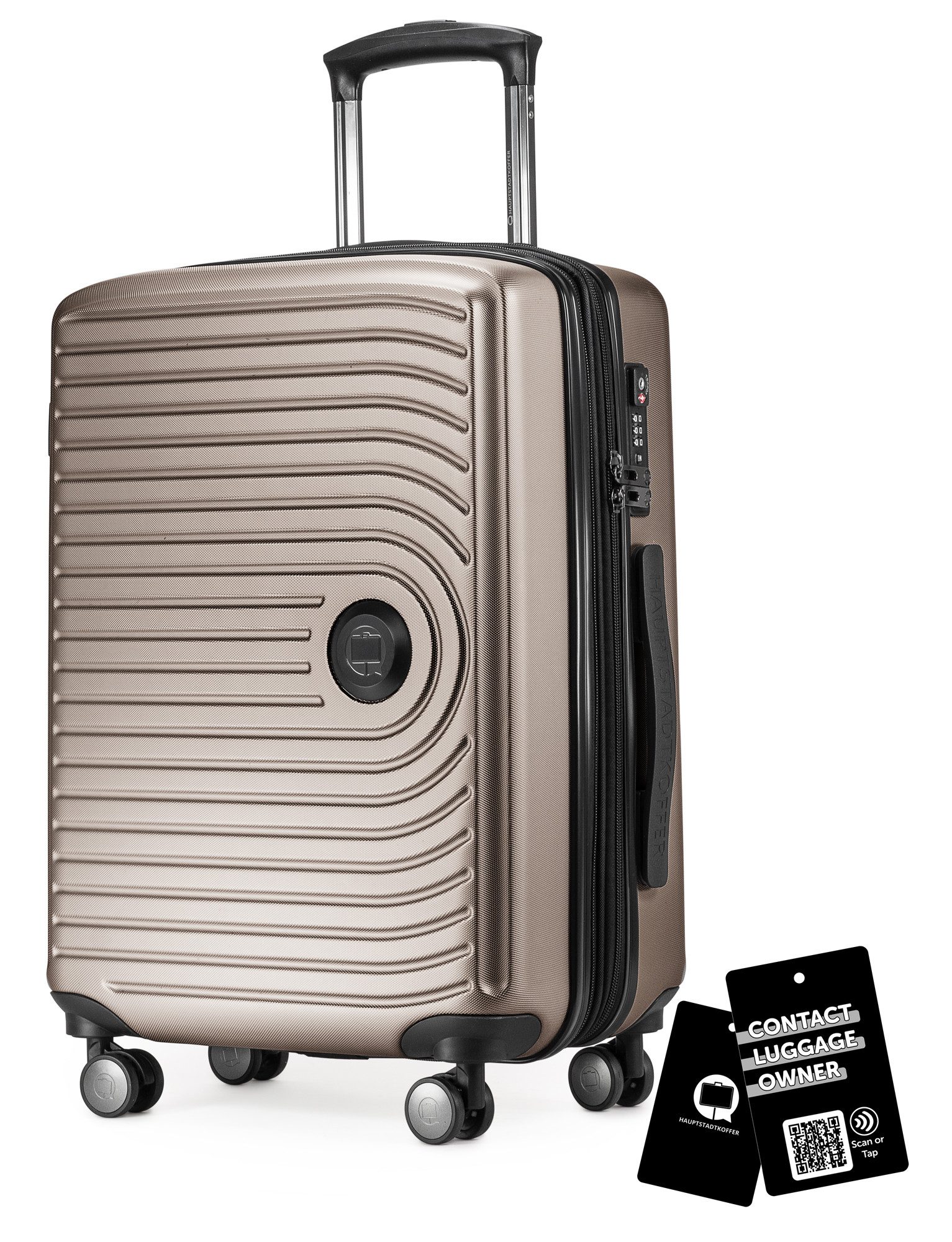 Hauptstadtkoffer Handgepäckkoffer Mitte, 4 Rollen, Handgepäck Koffer 55cm, erweiterbar auf 55L, TSA