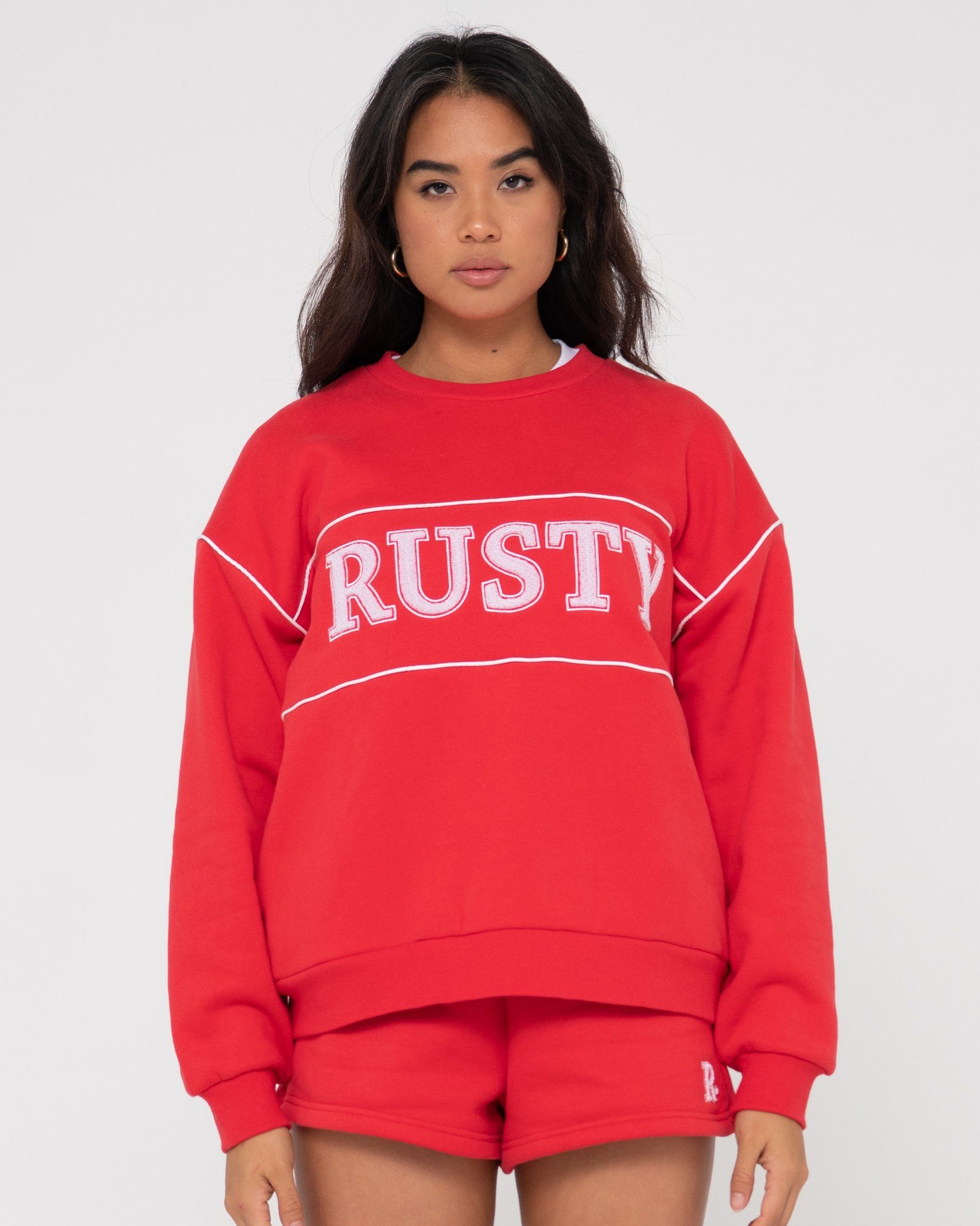 Rusty Sweatshirt LINE OVERSIZE CREW FLEECE