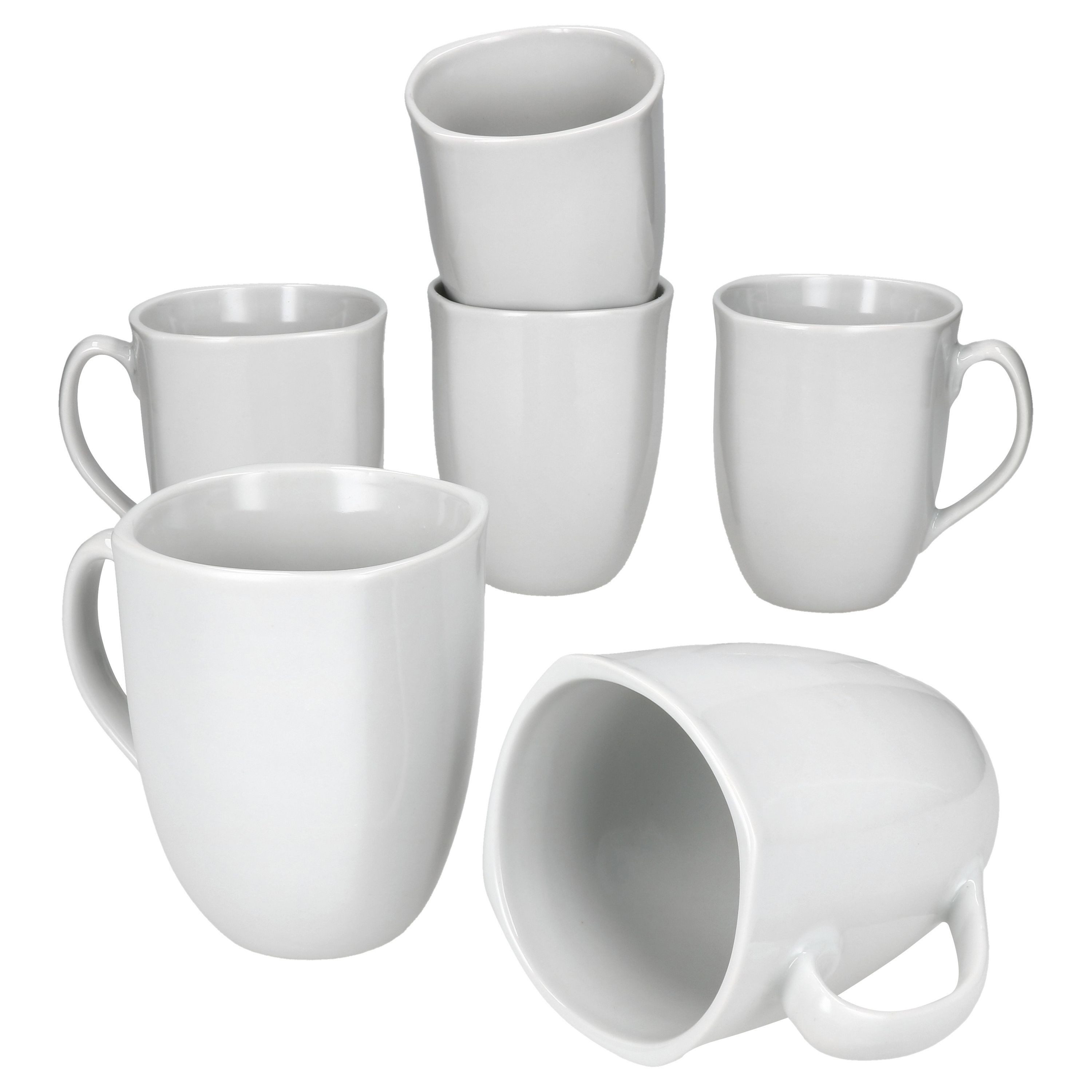 MamboCat Becher 6er Set Lotta Kaffeebecher 300ml weiß Porzellan, Porzellan – Bild 2 von 5