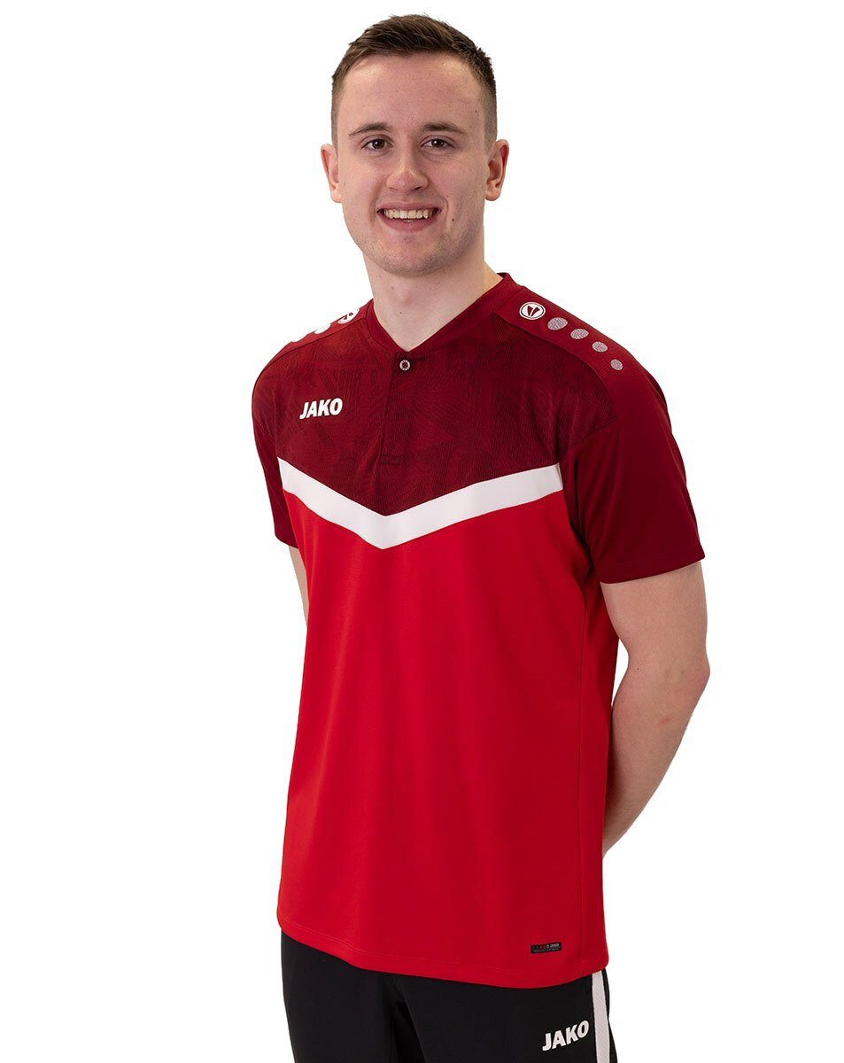 Poloshirt Iconic (Polyester-Micro-Mesh) rot/weinrot Herren