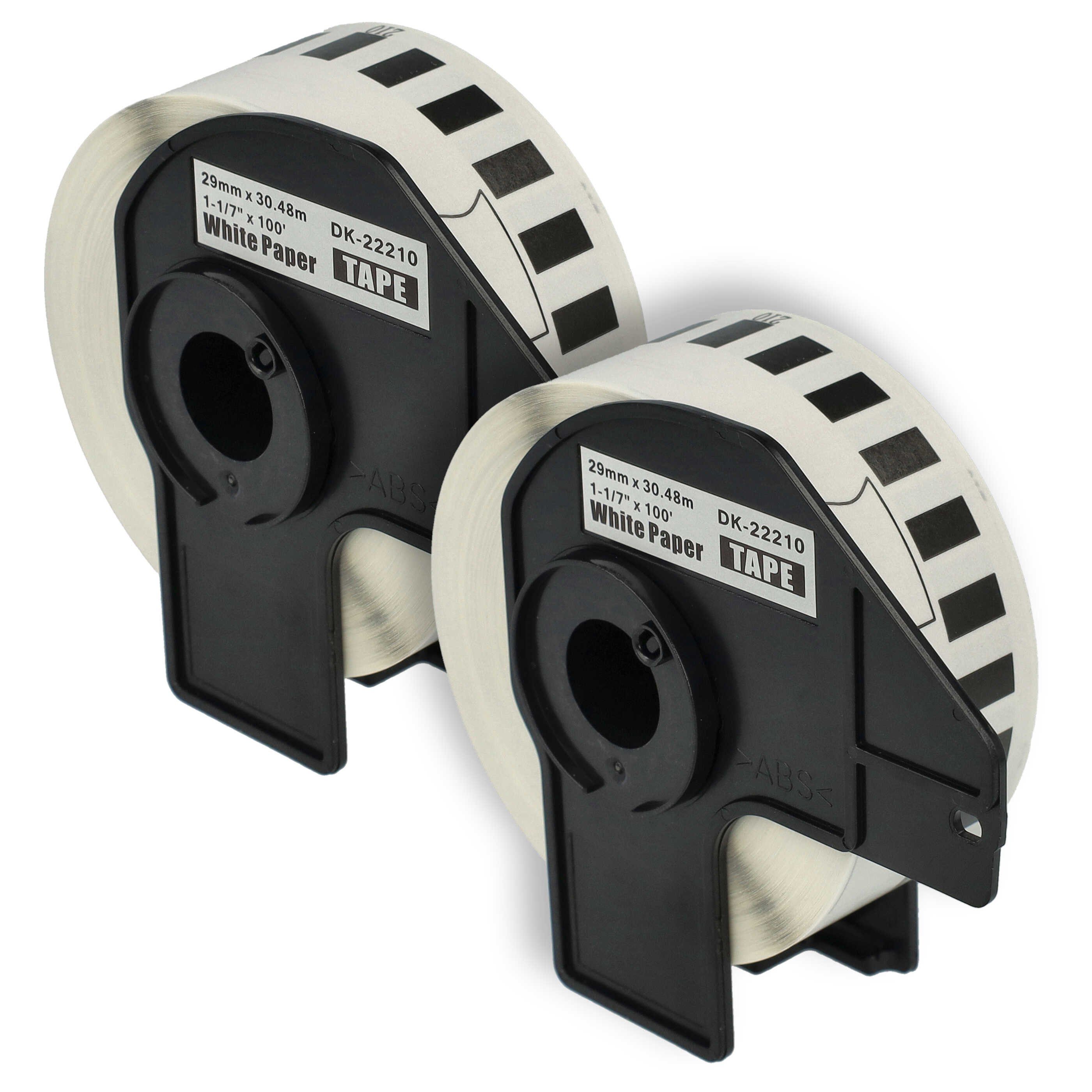 Etikettenpapier Ersatz für Brother DK-22210 für Etikettendrucker