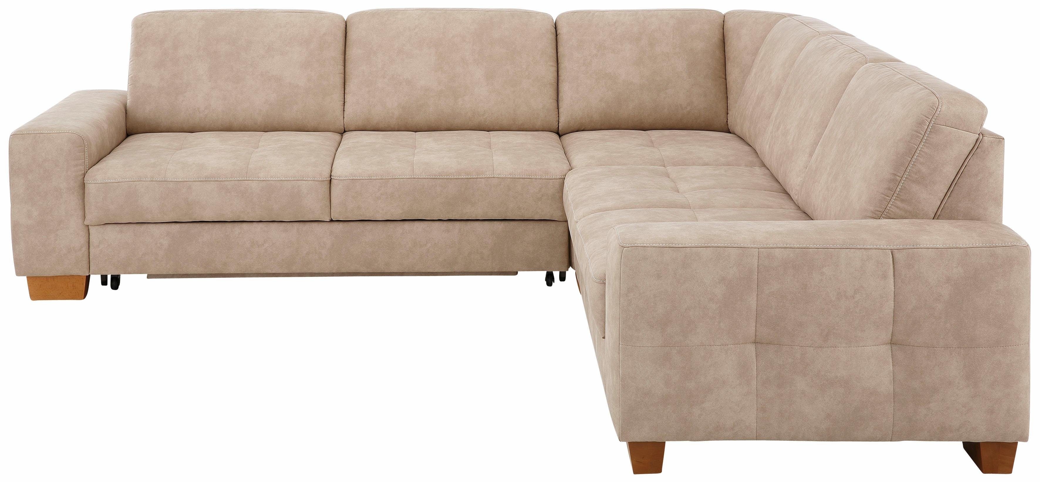 Home affaire Ecksofa "Puccini L-Form" mit Federkern, Sitztiefenverstellung, günstig online kaufen