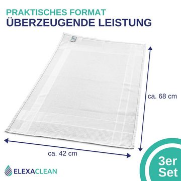 ELEXACLEAN Geschirrtuch Küchentücher Mikrofaser Poliertücher, (Set, 3-tlg., 68x42 cm), ultrafein, saugstark, fusselfrei