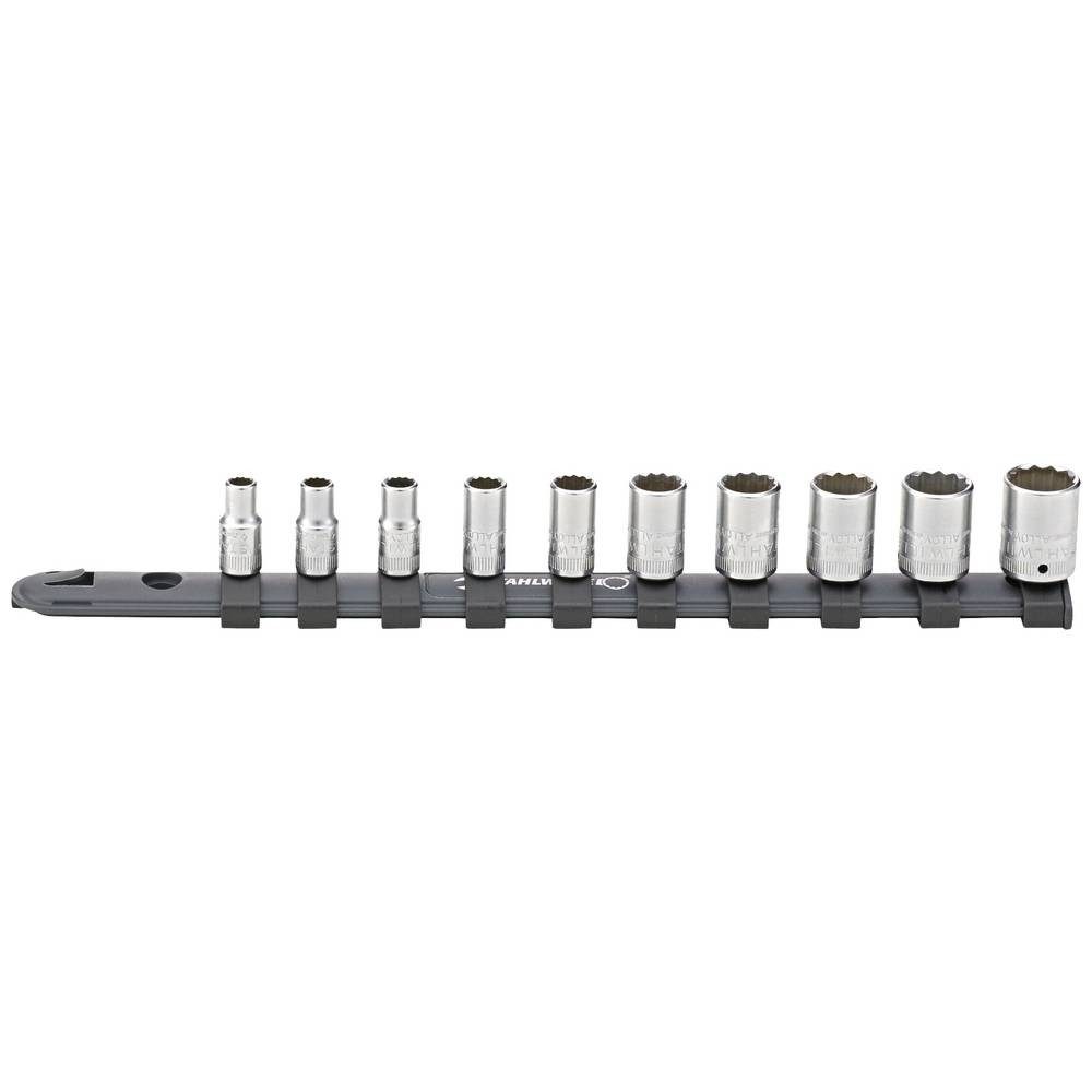 Stahlwille Steckschlüssel 12916/10-40, 1/4″ Steckschlüsselsatz mit Clip-Leiste 96051010