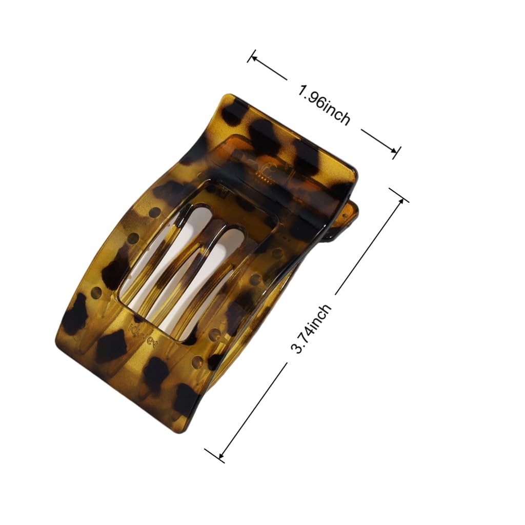 Coonoor Haarspange 4 Stück Flache Haarklammern,Matte Flat Claw Clip, für Dünnes Haar und Dickes Haar