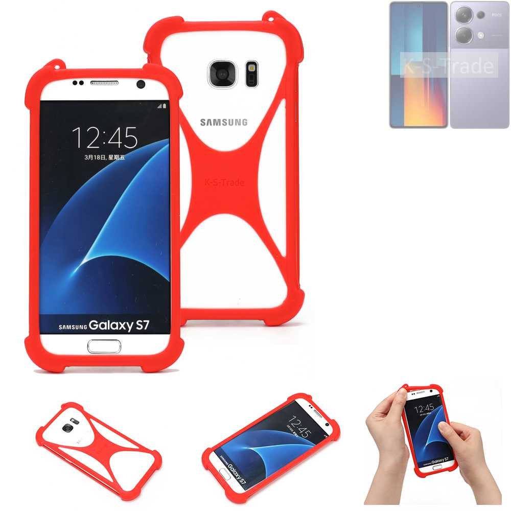 K-S-Trade Handyhülle für Xiaomi POCO M6 Pro, Handy-Hülle Schutz-Hülle Bumper Silikon Schutz Hülle Cover Case