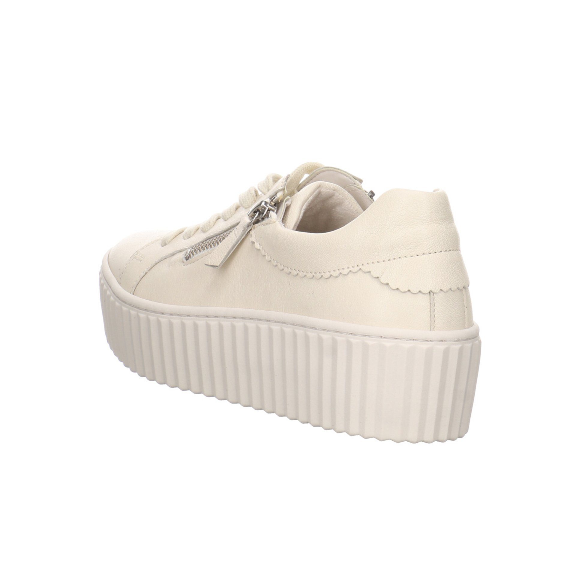 Damen Schuhe Schnürschuh Weiß (panna) Kapsel-Koll Sneaker Glattleder Gabor Schnürschuh