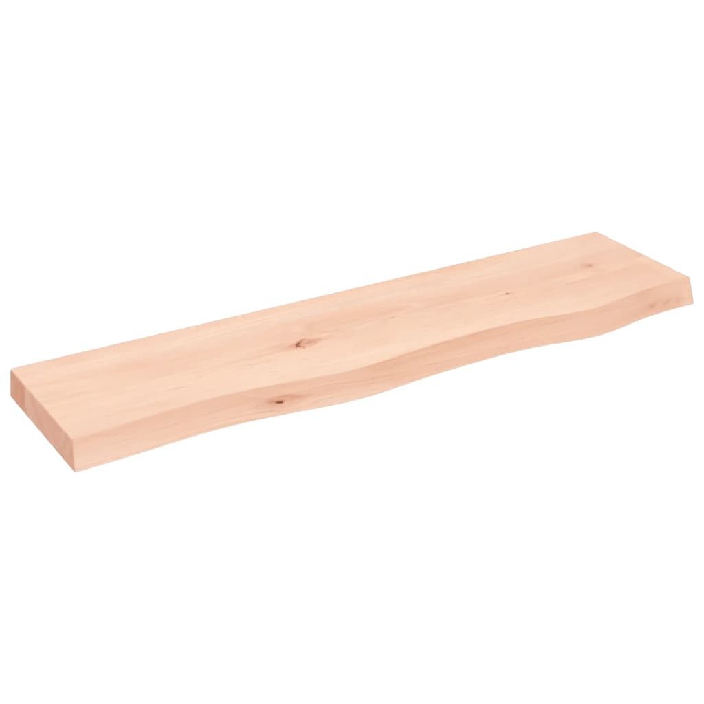 vidaXL Regal Wandregal 80x20x4 cm Massivholz Eiche Unbehandelt, 1-tlg.