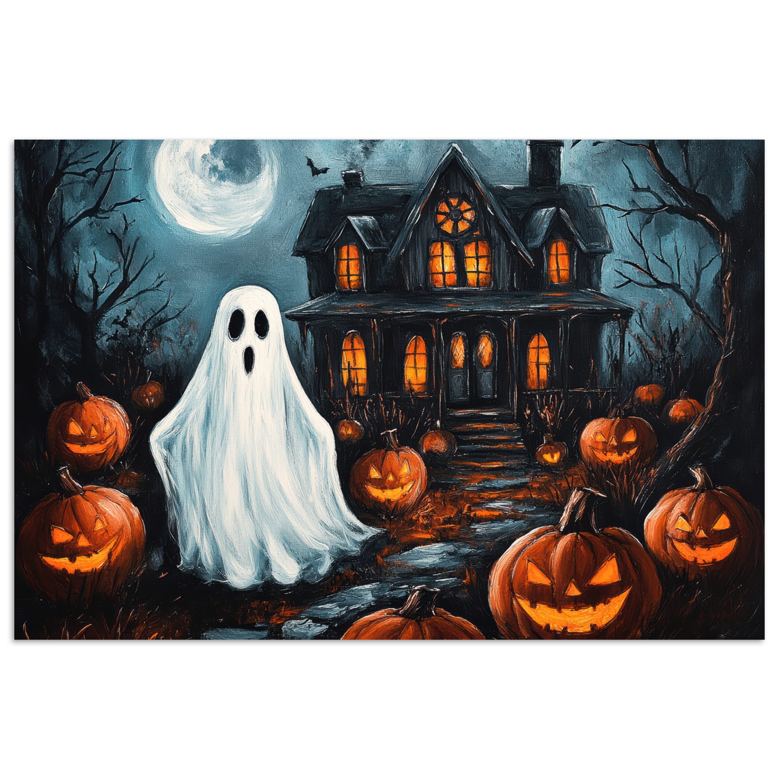 MuchoWow Poster Halloween - Spukhaus - günstig online kaufen