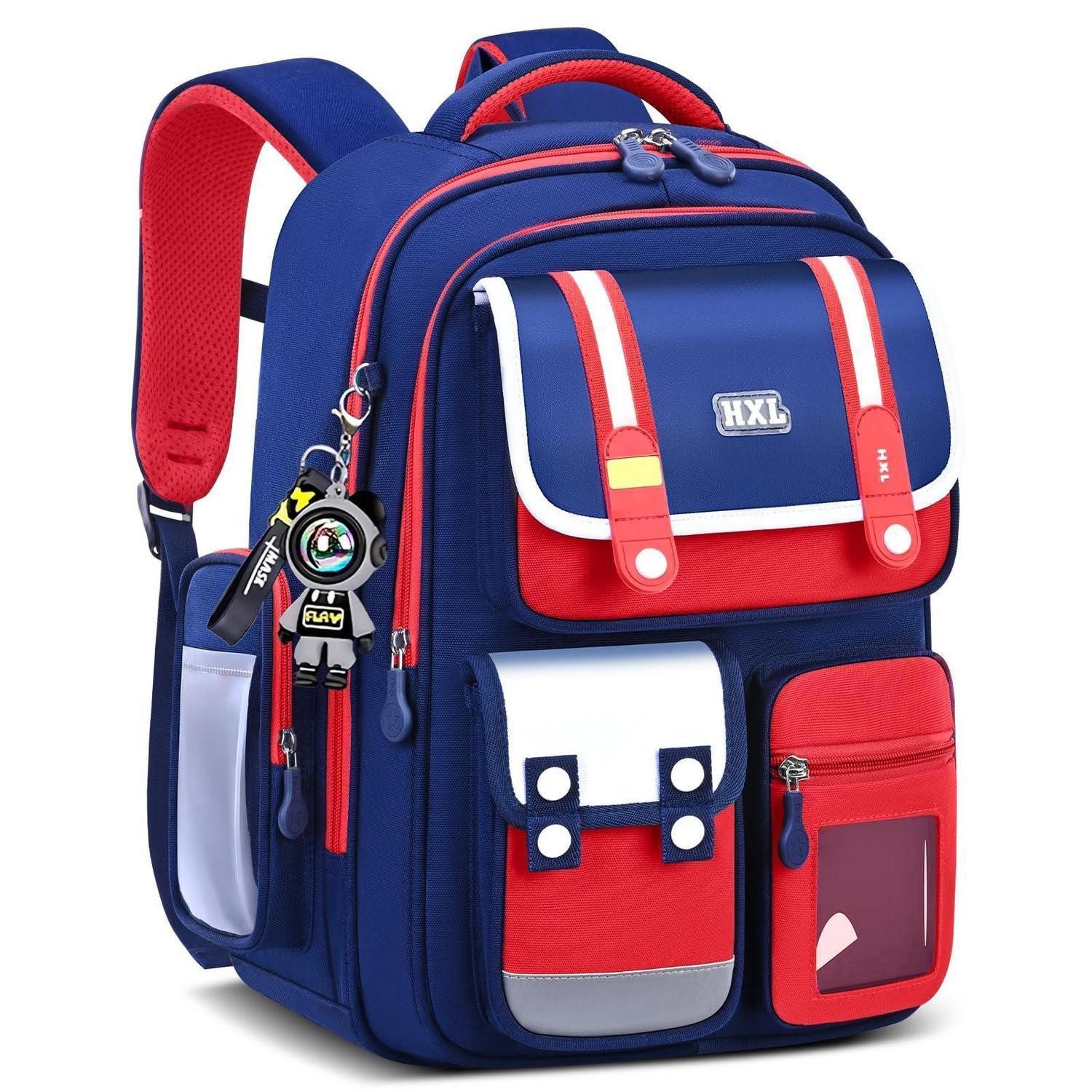 LuxusKollektion Schulranzen Schulranzen Jungen 25L Blau-Rot Astronaut