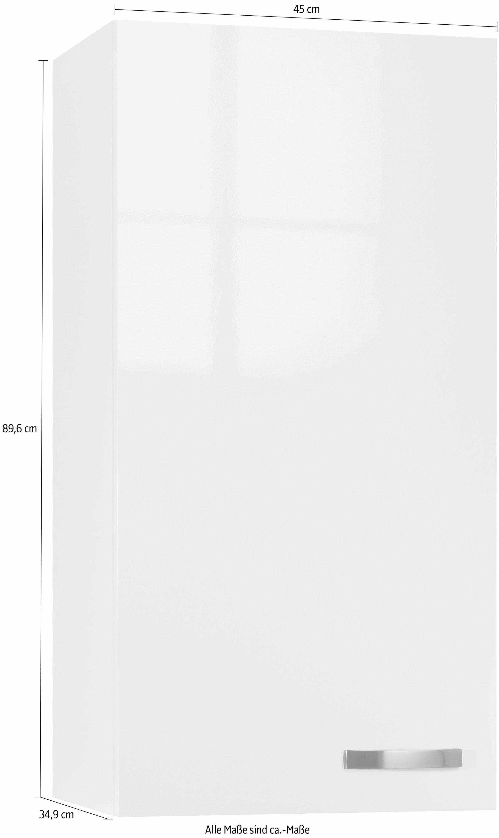 OPTIFIT Hängeschrank Cara Breite 45 cm | weiß glänzend/weiß weiß