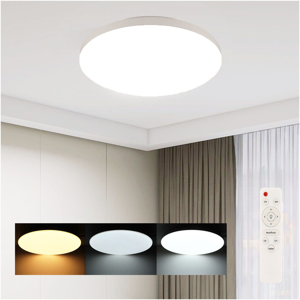 oyajia Deckenleuchte Ultra Dünn LED Deckenlampe, günstig online kaufen