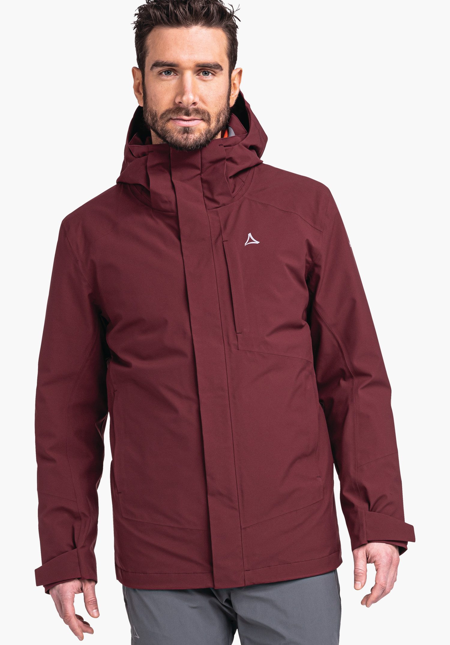 Schöffel Outdoorjacke Auerspitz M 3in1 JKT CS abnehmbare, individuell verstellbare Kapuze