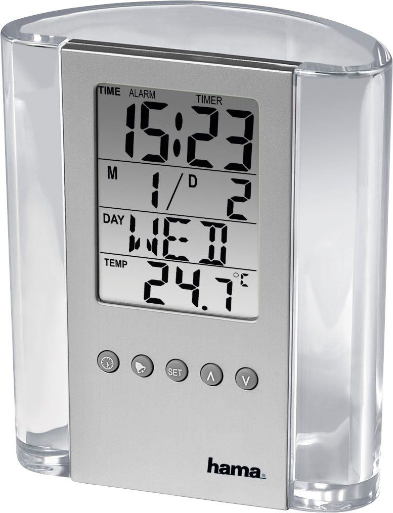 Stifthalter Innenwetterstation LCD-Thermometer und Hama